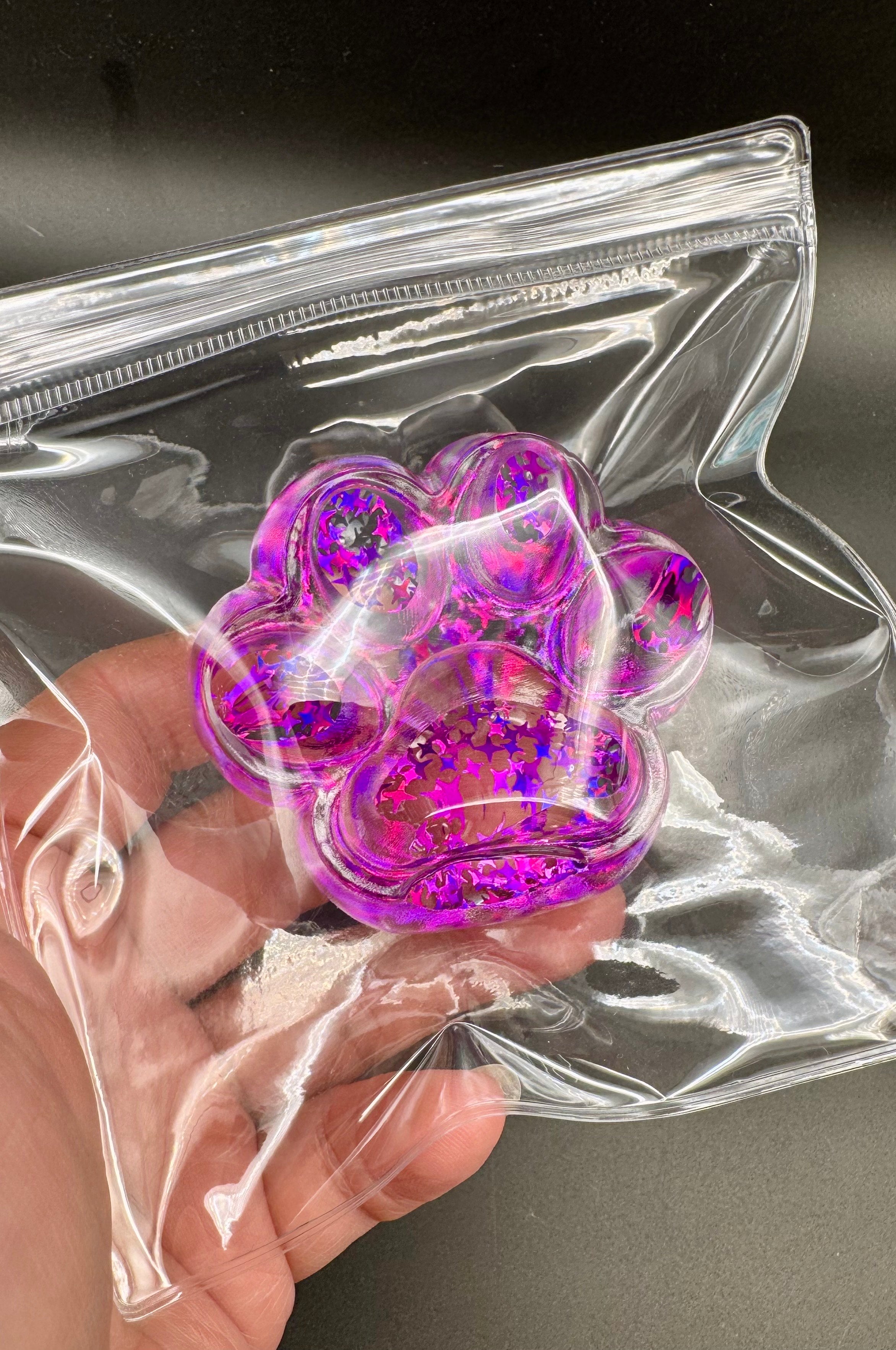 【Kaleidoscope】small clear cat paw taba squishy