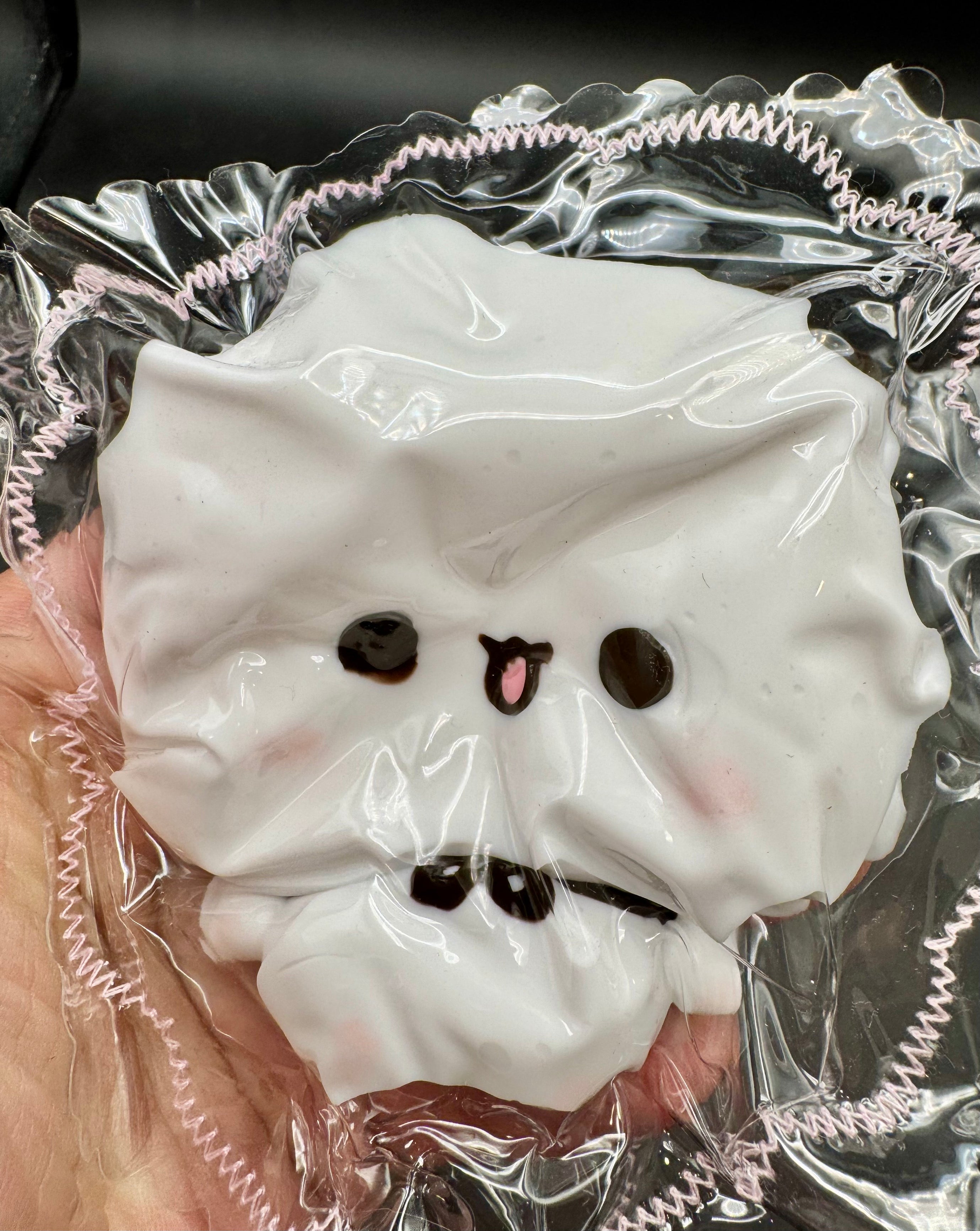 lovely black-n-white puppy taba squishy toy