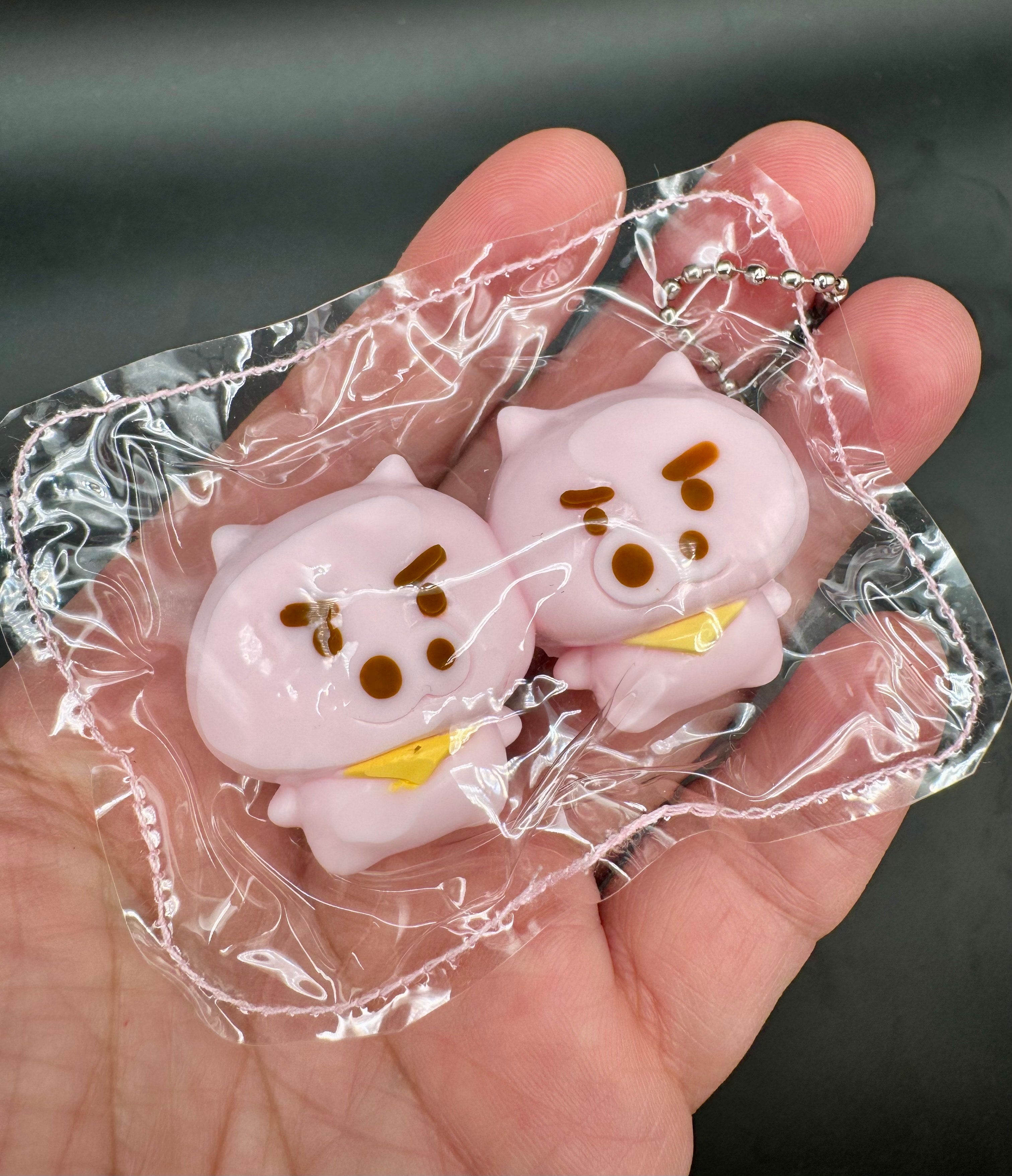 mini twin animal keychain taba squishy (1pcs)