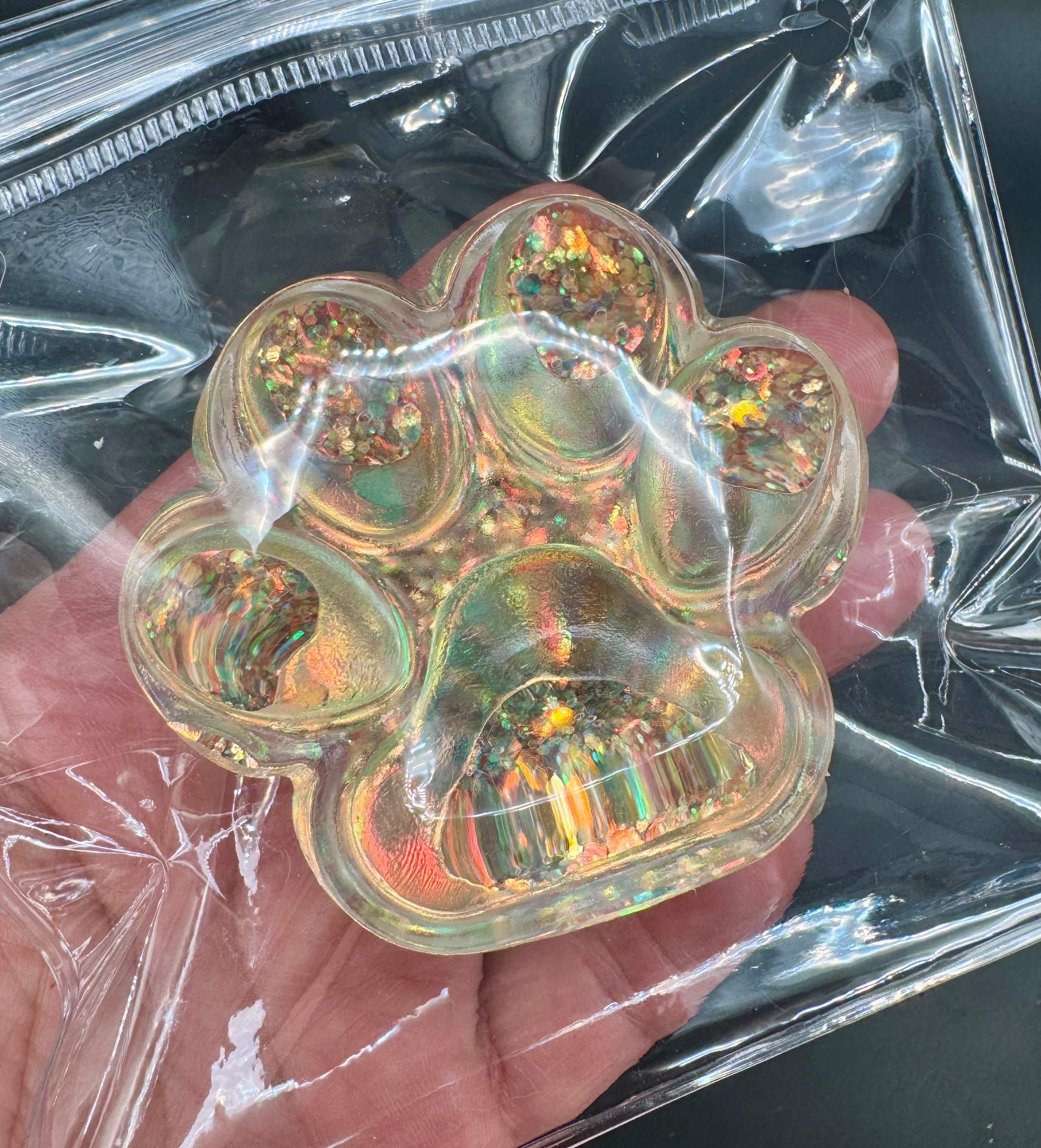 【Kaleidoscope】small clear cat paw taba squishy