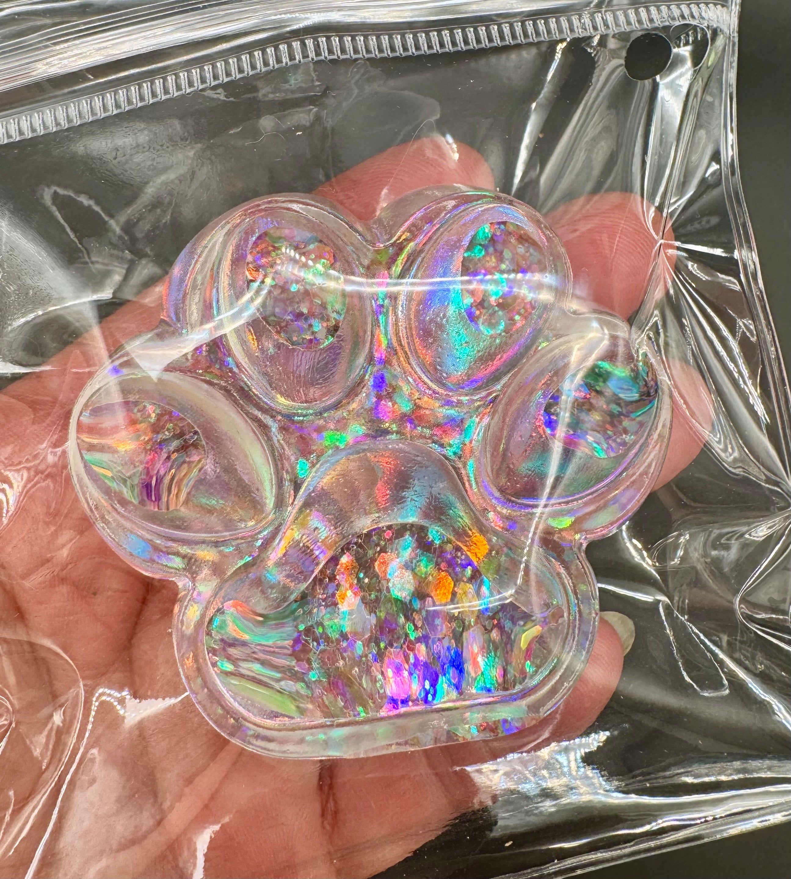 【Kaleidoscope】small clear cat paw taba squishy