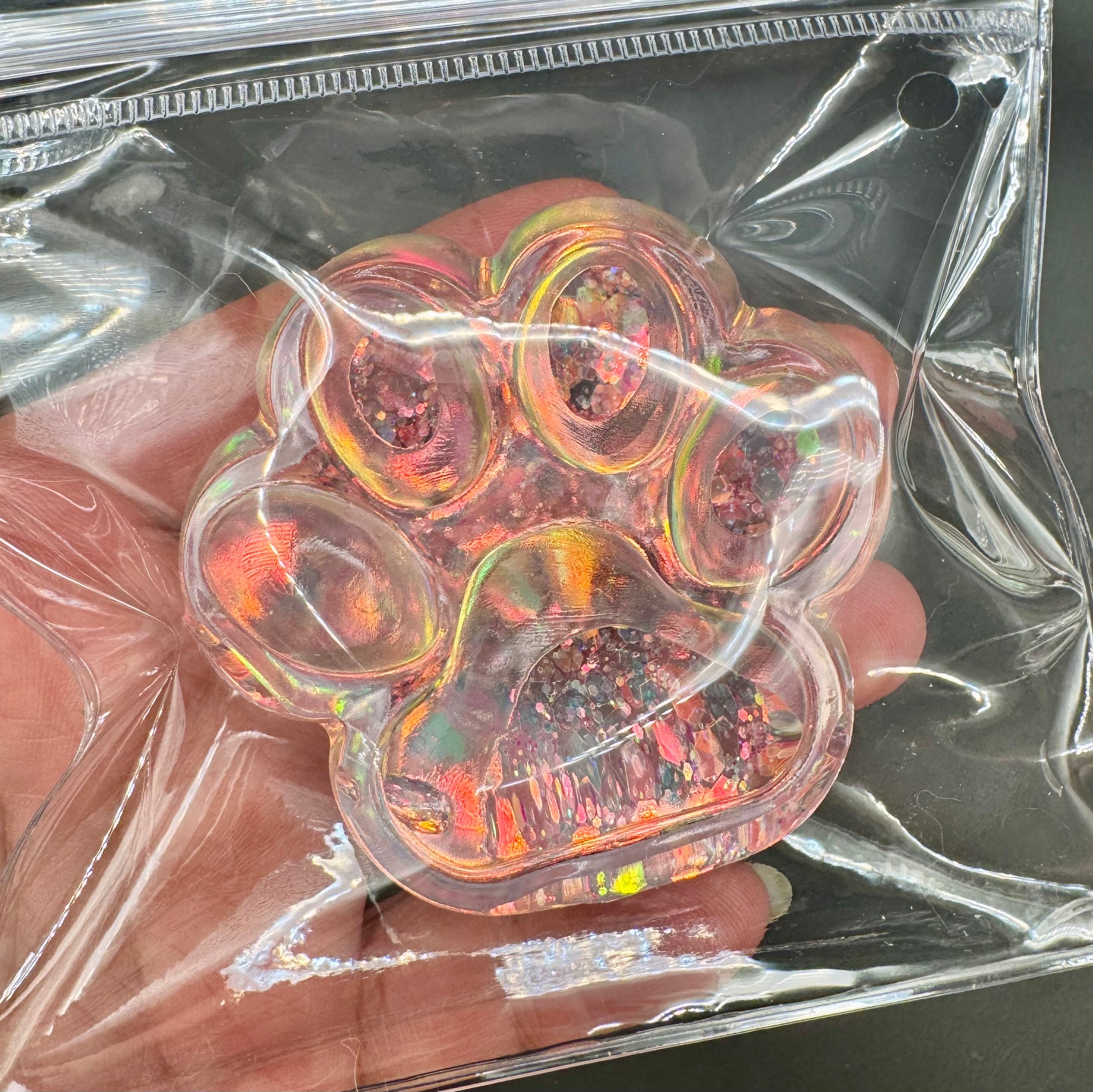 【Kaleidoscope】small clear cat paw taba squishy