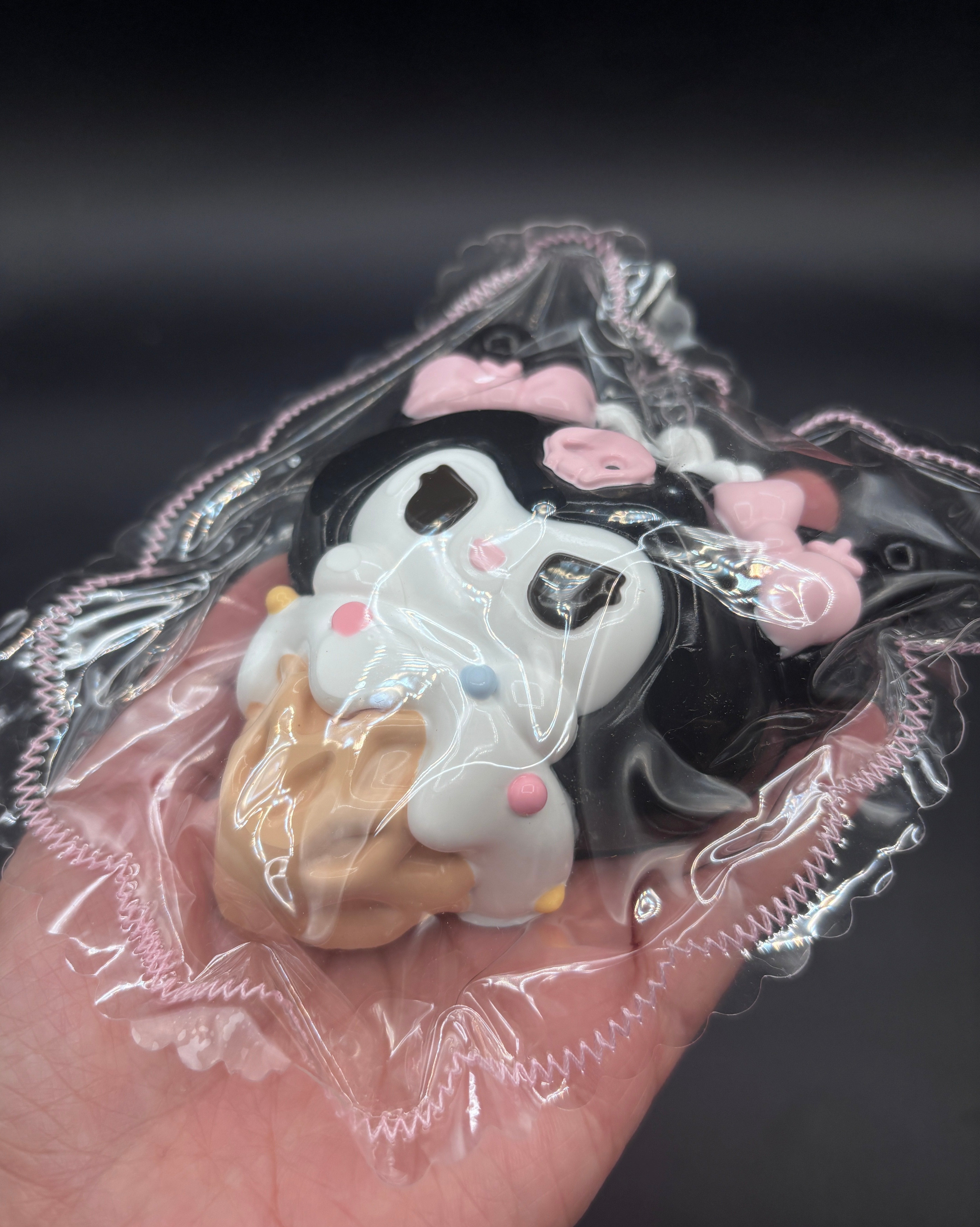 Kuromi ice cream cone taba squishy toy