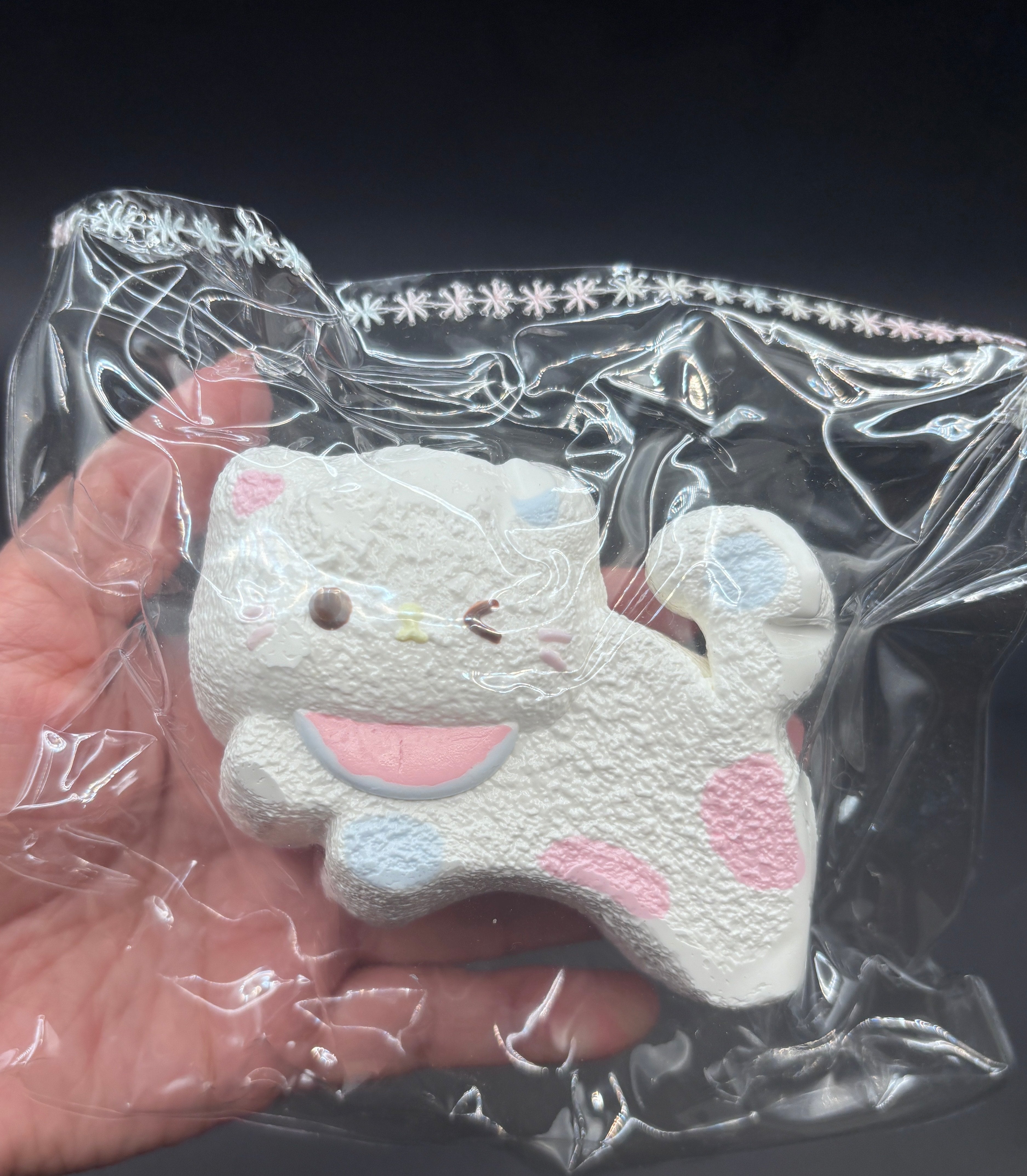 large cute white kitten taba squishy toy