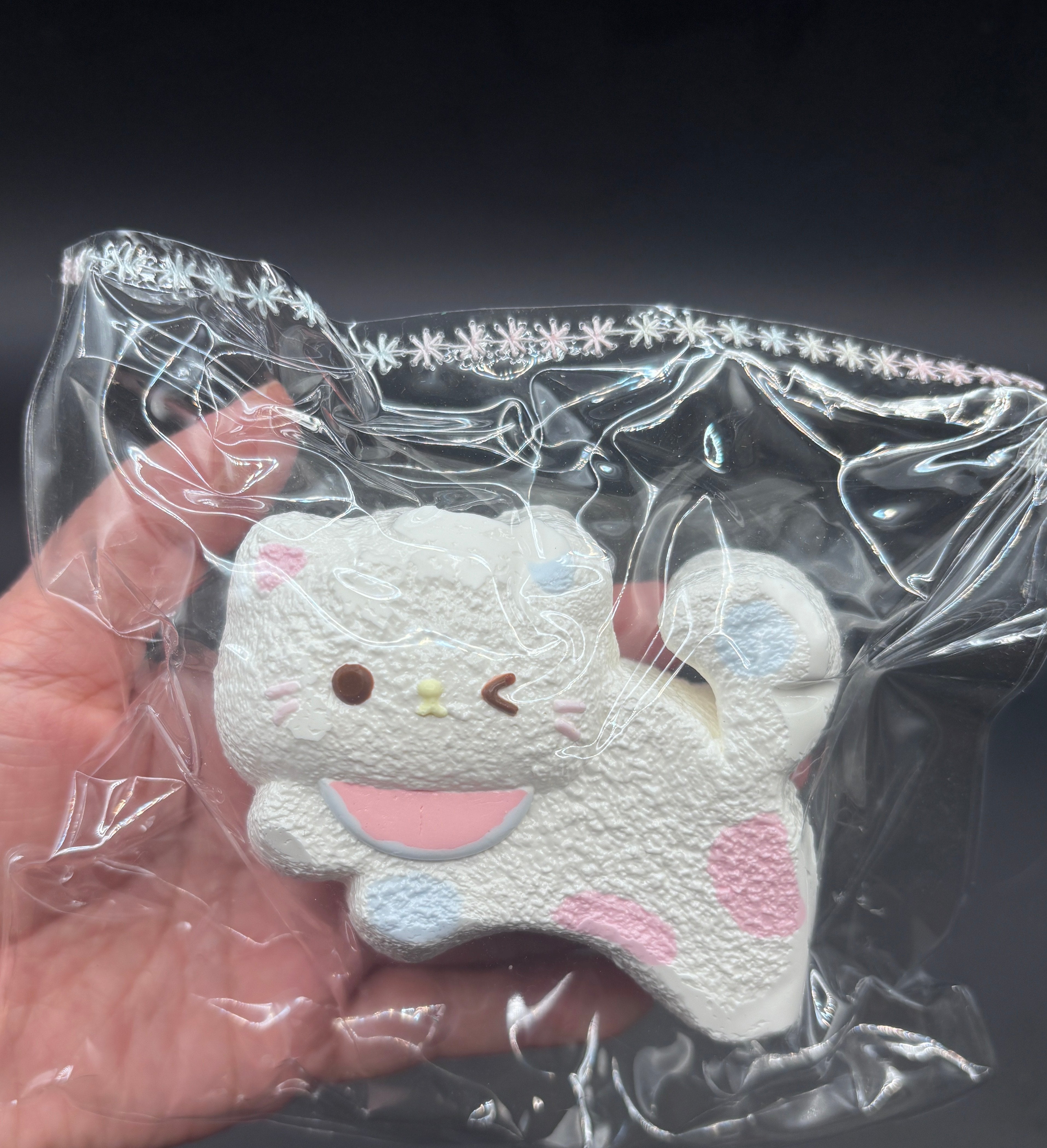 large cute white kitten taba squishy toy