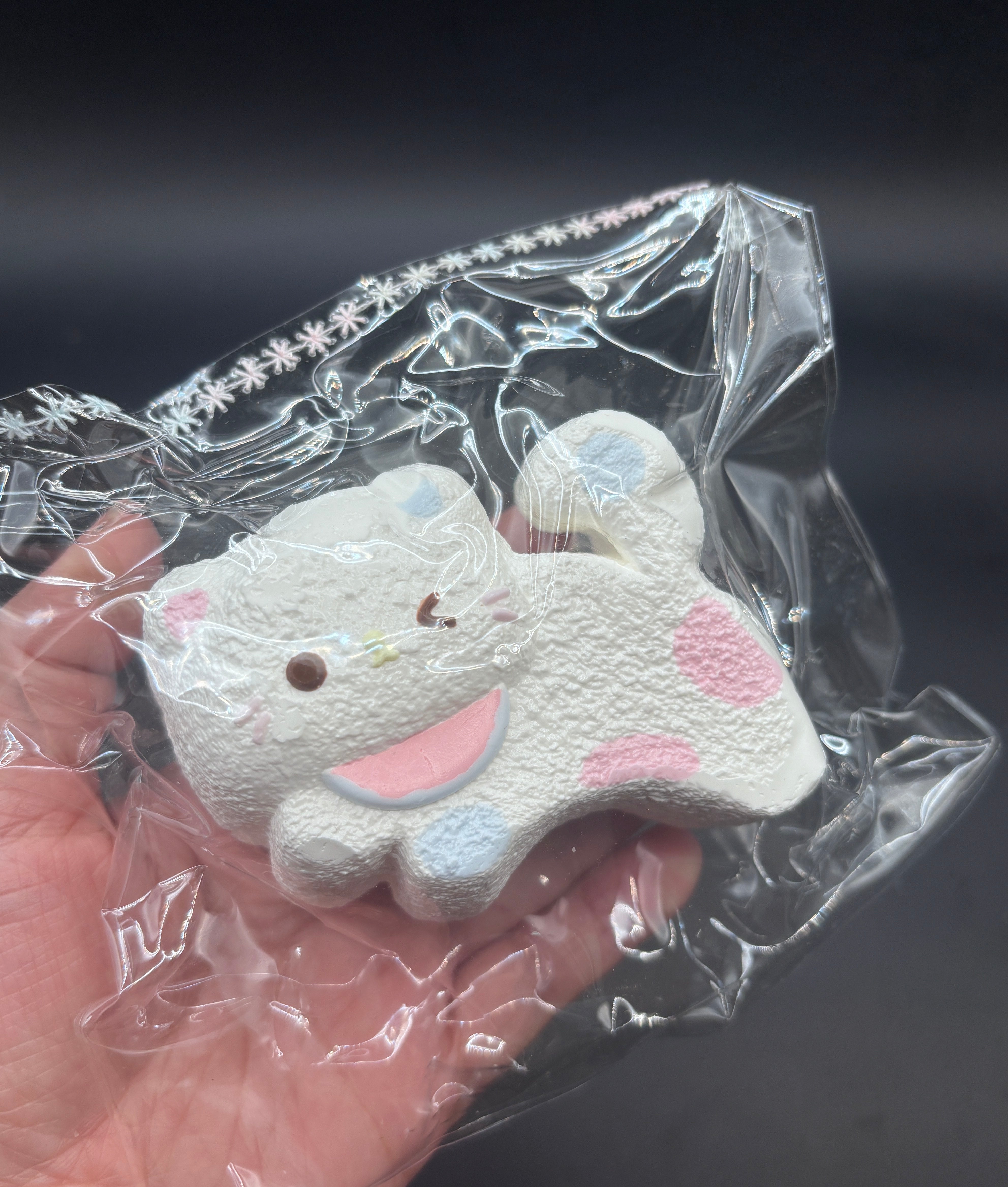 large cute white kitten taba squishy toy