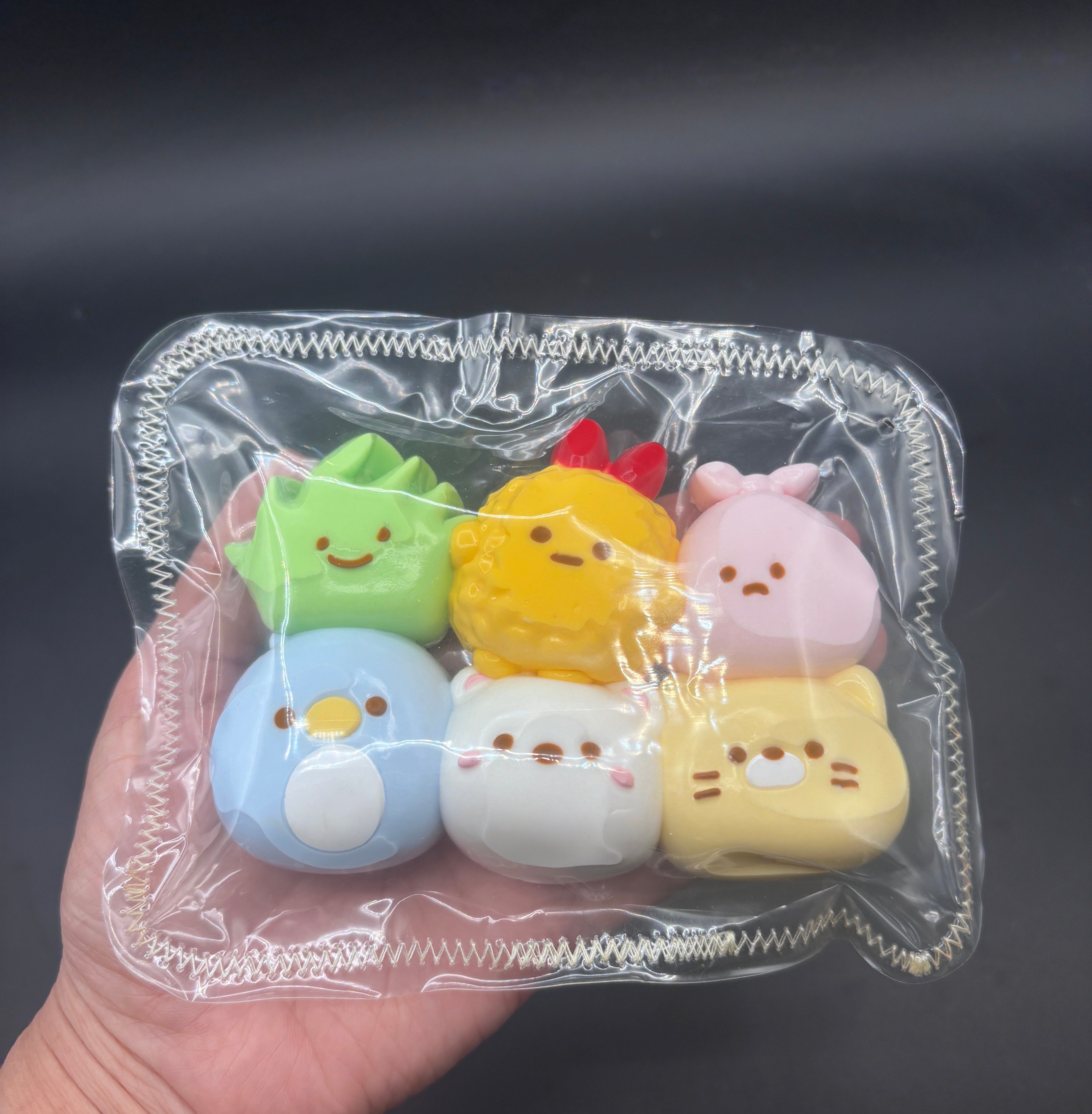 6 large Sumikko Gurashi taba squishy toy