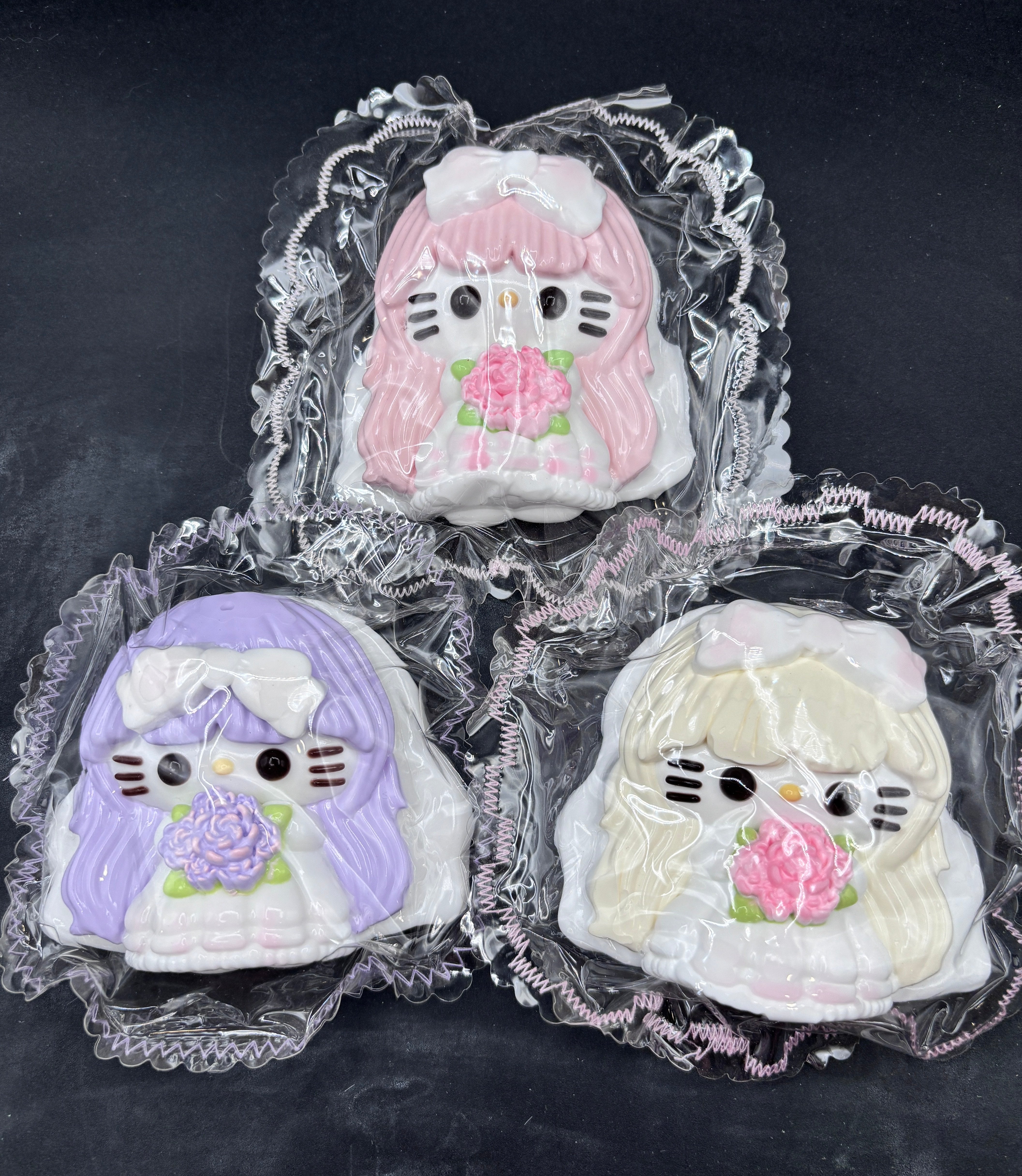 HK bridal maid with flowers (pink or purple) Taba Squishy Toy