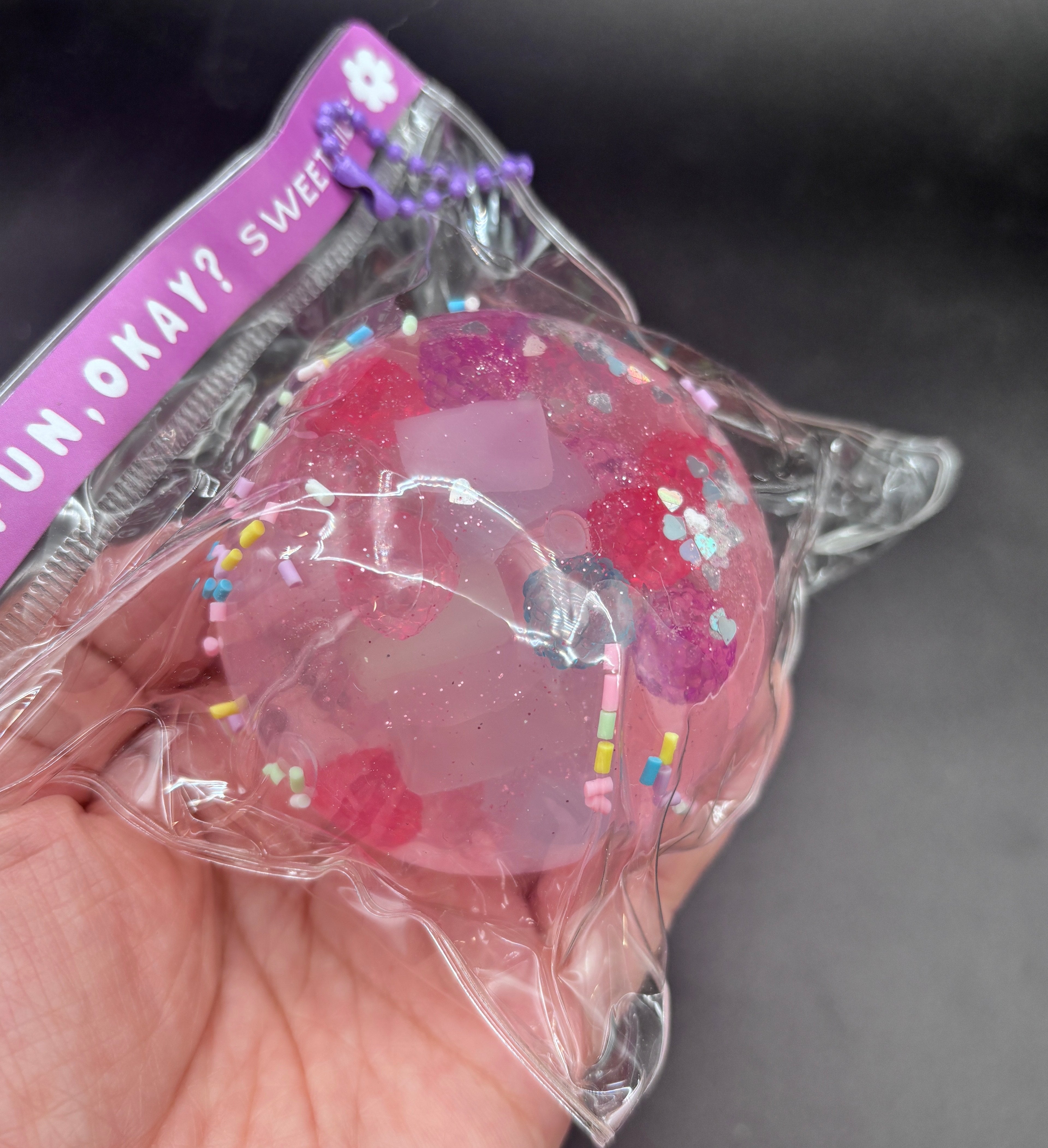Large multi color candy slime Stress Ball