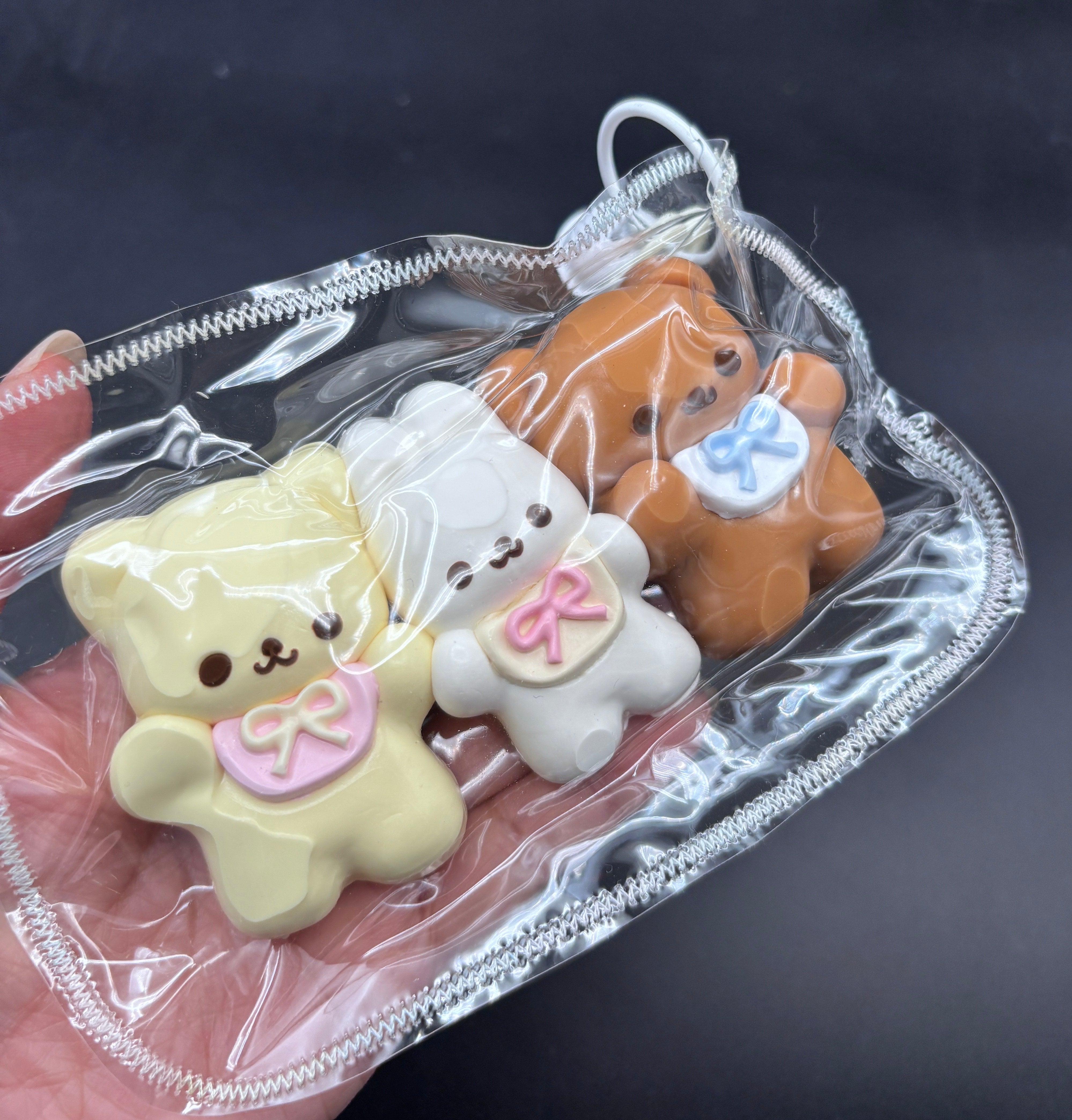 Handmade 3 cute animals water texture Taba Squishy Toy