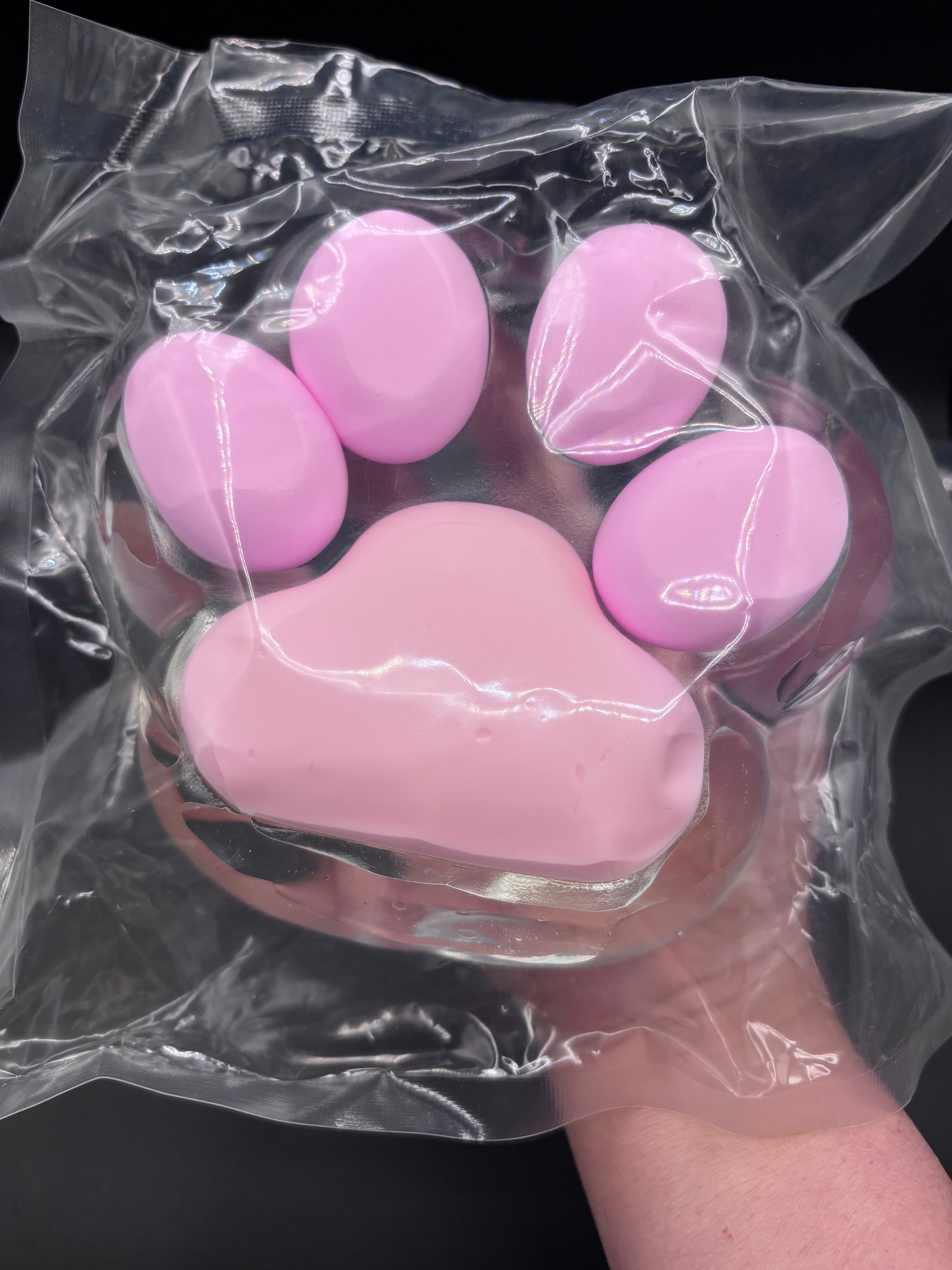 Giant 29oz Clear Cat Paw Taba Squishy (2 color theme)