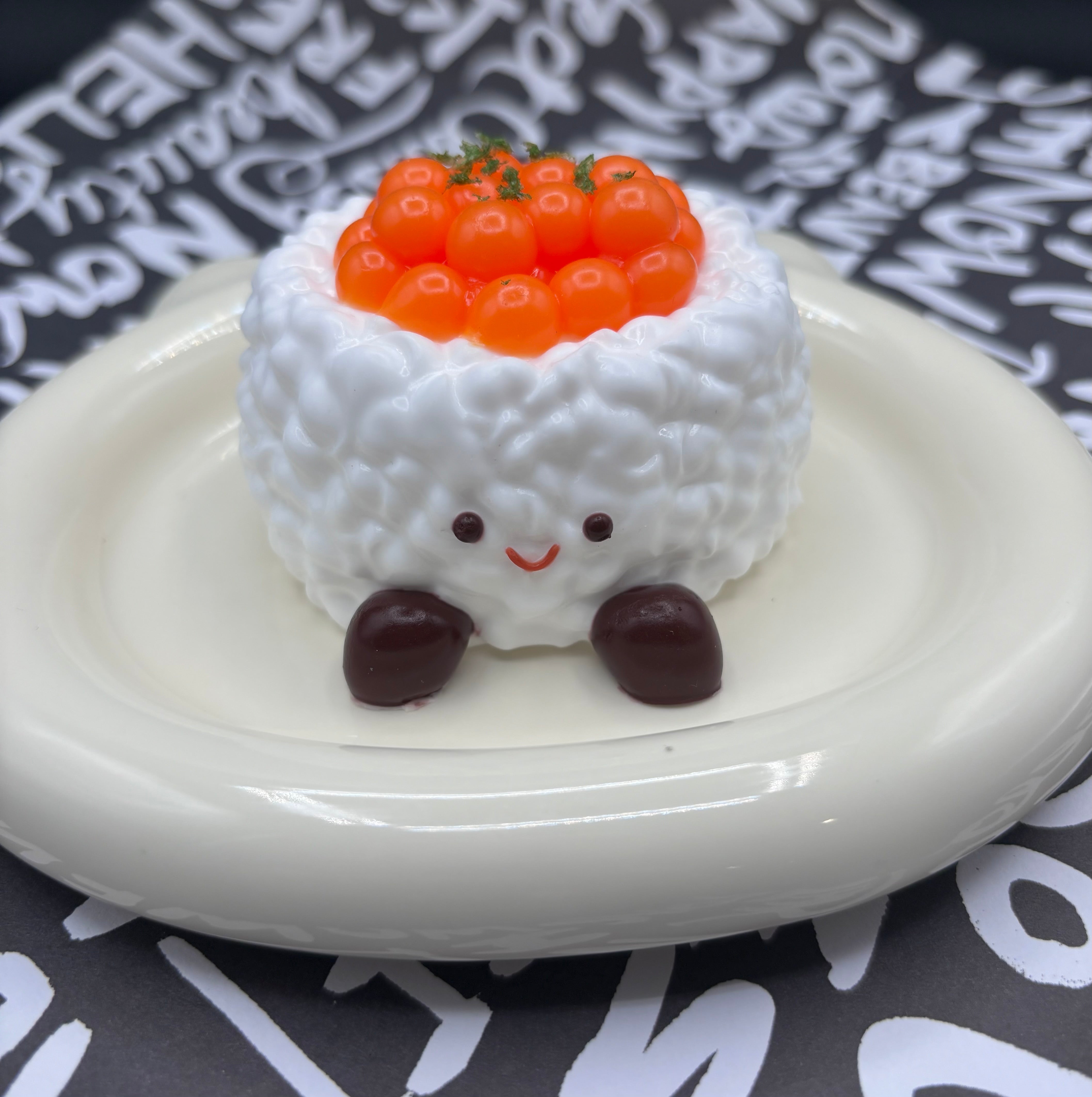 JC Salmon Roe Sushi Taba Squishy Toy