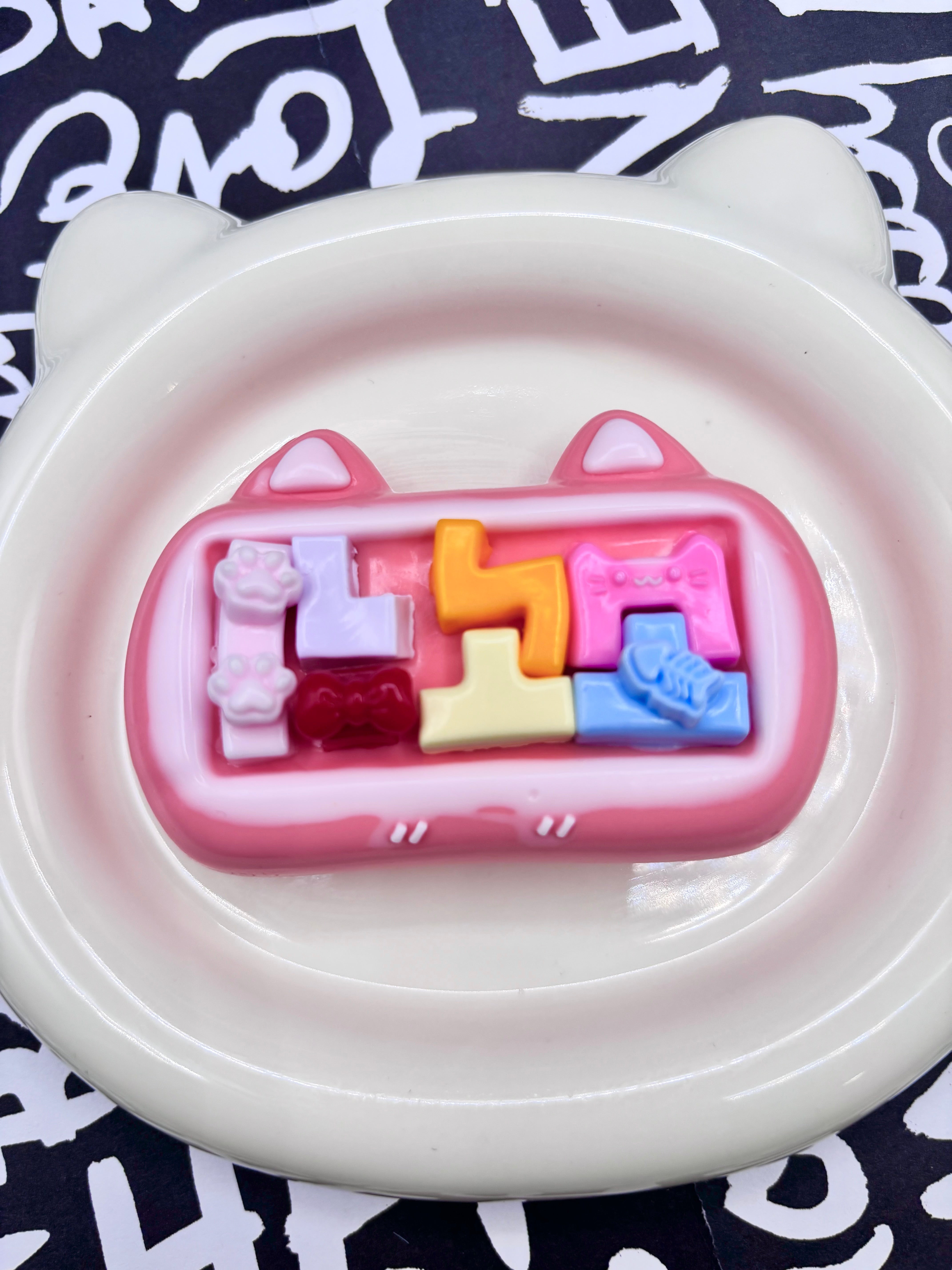 Kitty Video Game Tetris Taba Squishy Toy