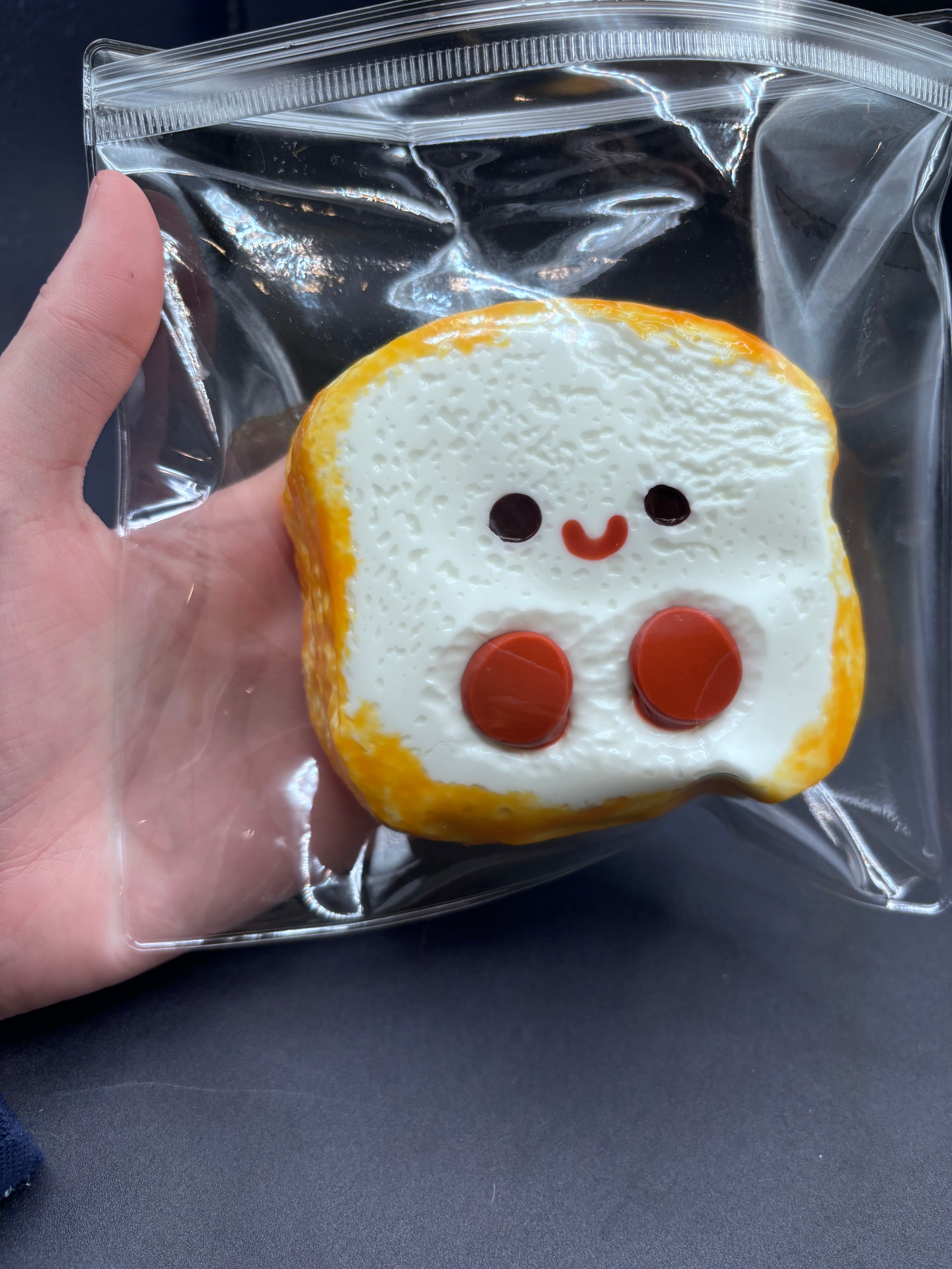 Large Toast White Bread Taba Squishy Toy