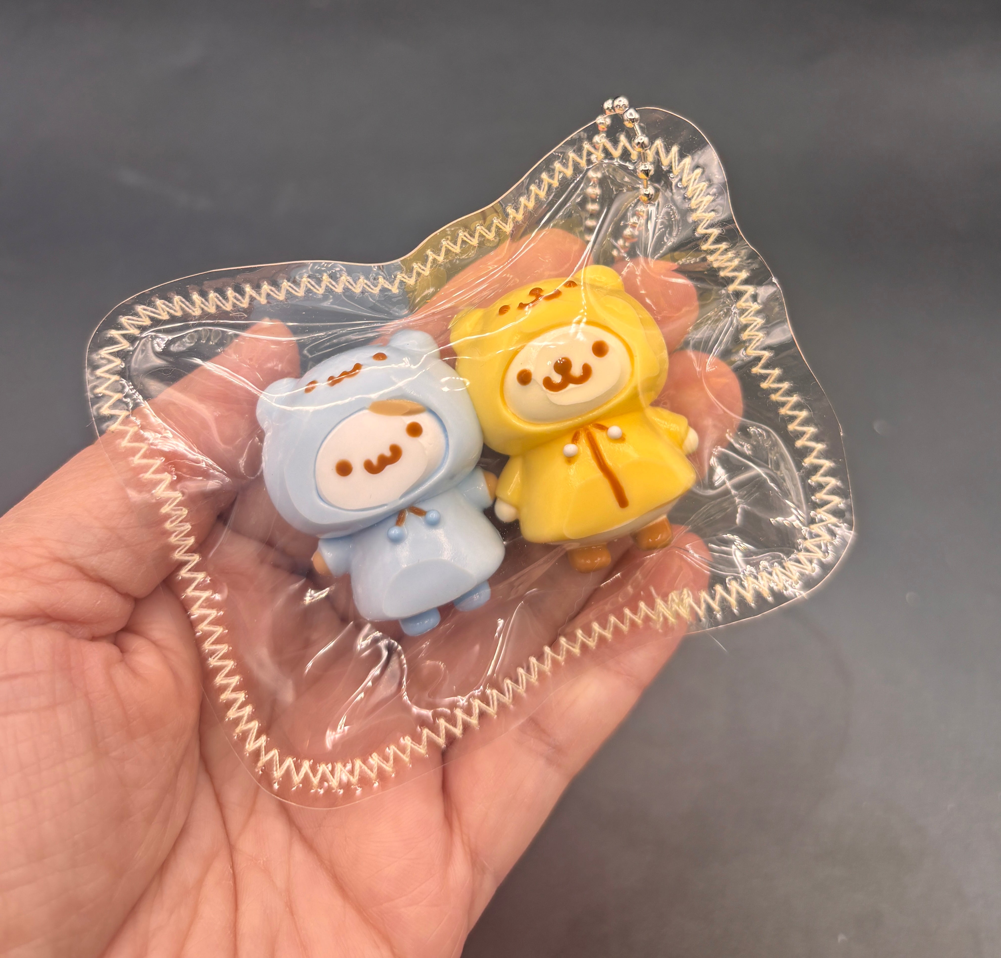 Mini keychain twins hamster taba squishy