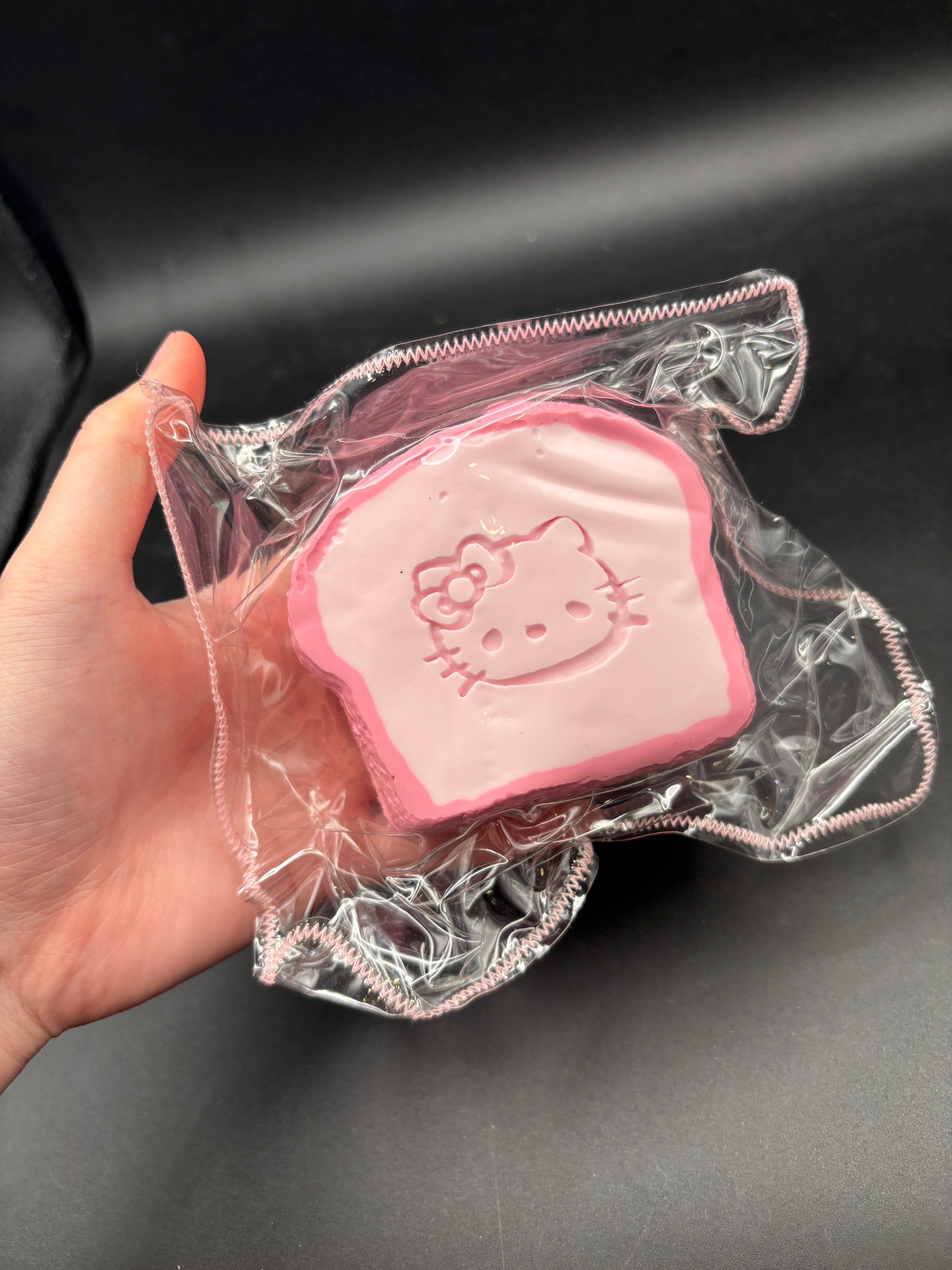 Large pink kitty toast cute soft