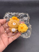 Mini keychain Rilakkuma and chick set  taba squishy