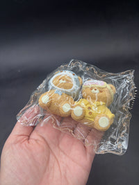 Kawaii teddy bear twins set detailed taba squishy