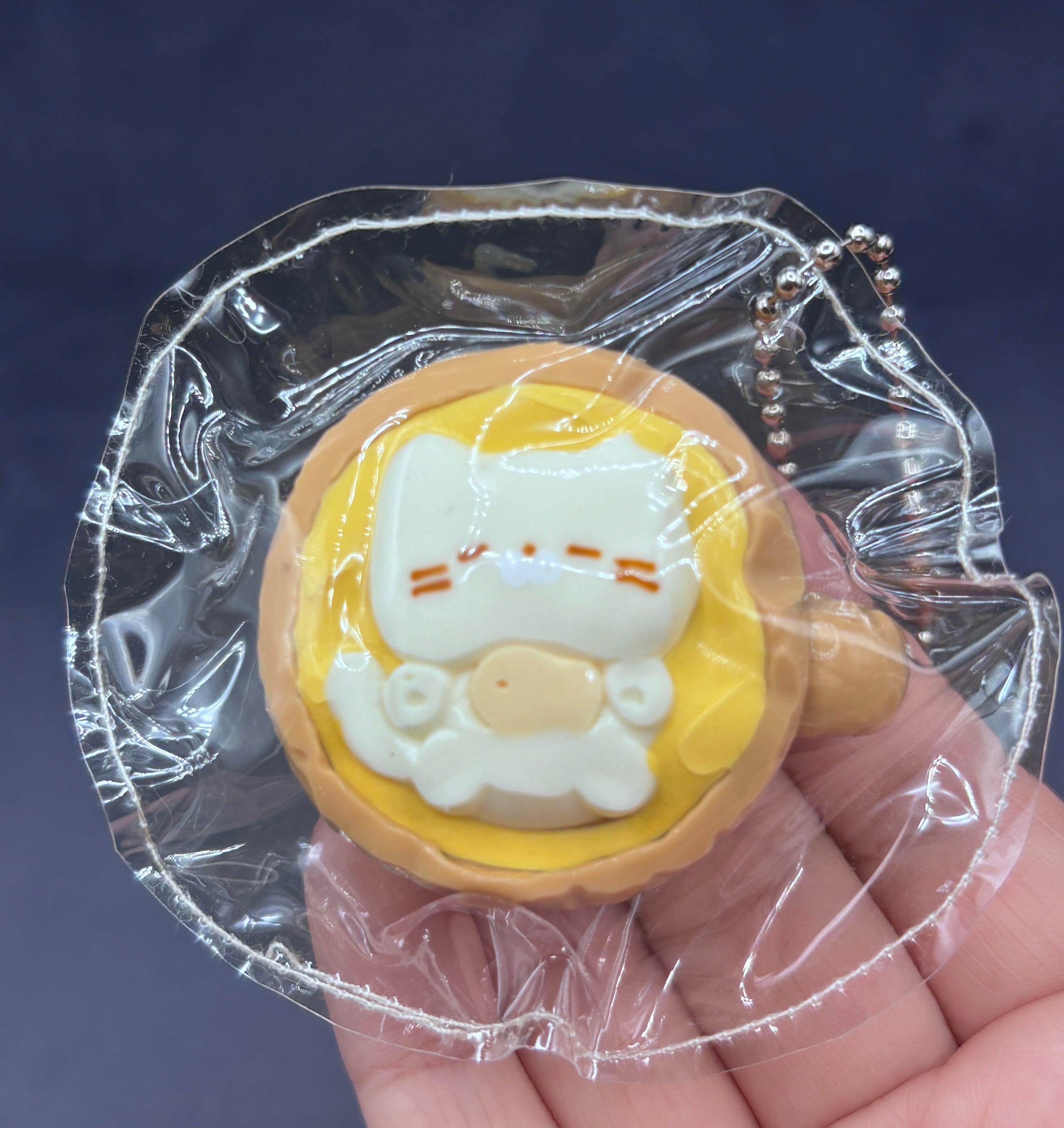 kitty catpurrcino mini keychain coffee soft  taba squishy