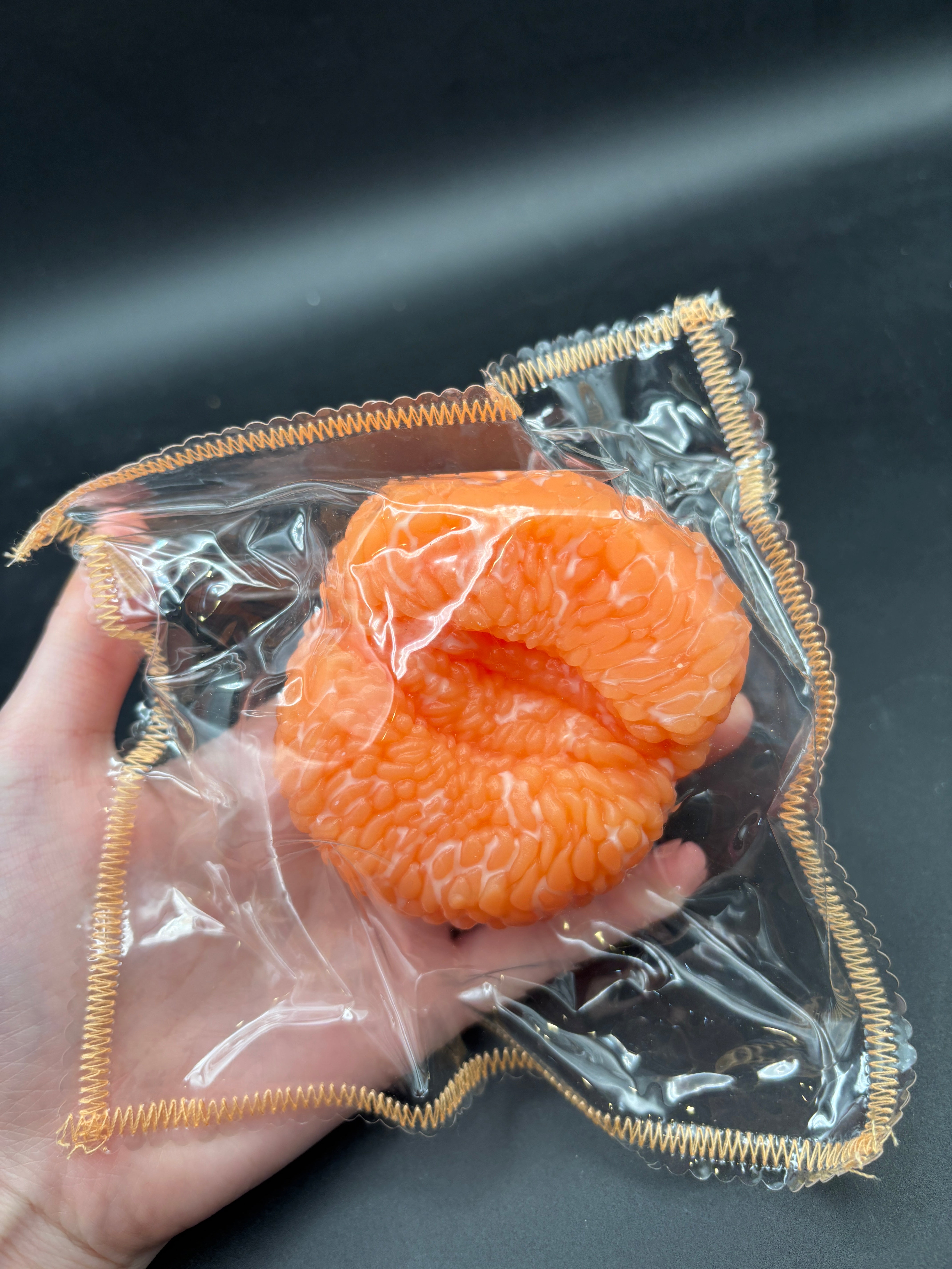 Realistic orange/Mandarin taba squishy soft textured