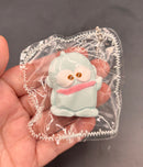 Cute hangyodon mini keychain  soft taba squishy