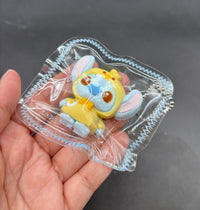 Stitch with a duck hoodie cute mini taba keychain