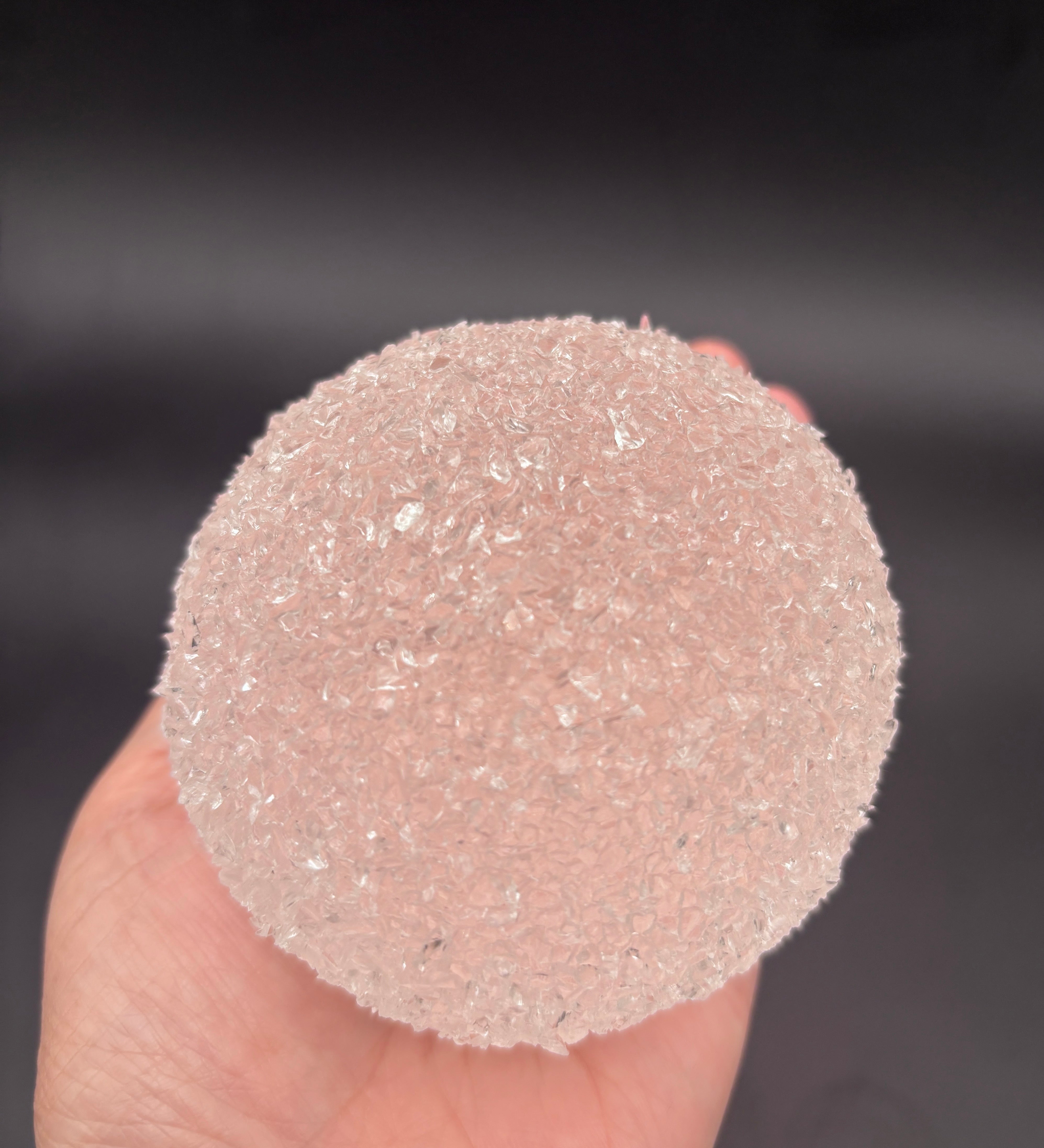 Large jumbo clear crushed ice taba crunchy soft  Taba Squishy Toy