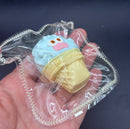 Mini hangyodon keychain icecream cone cute soft Taba squishy toy