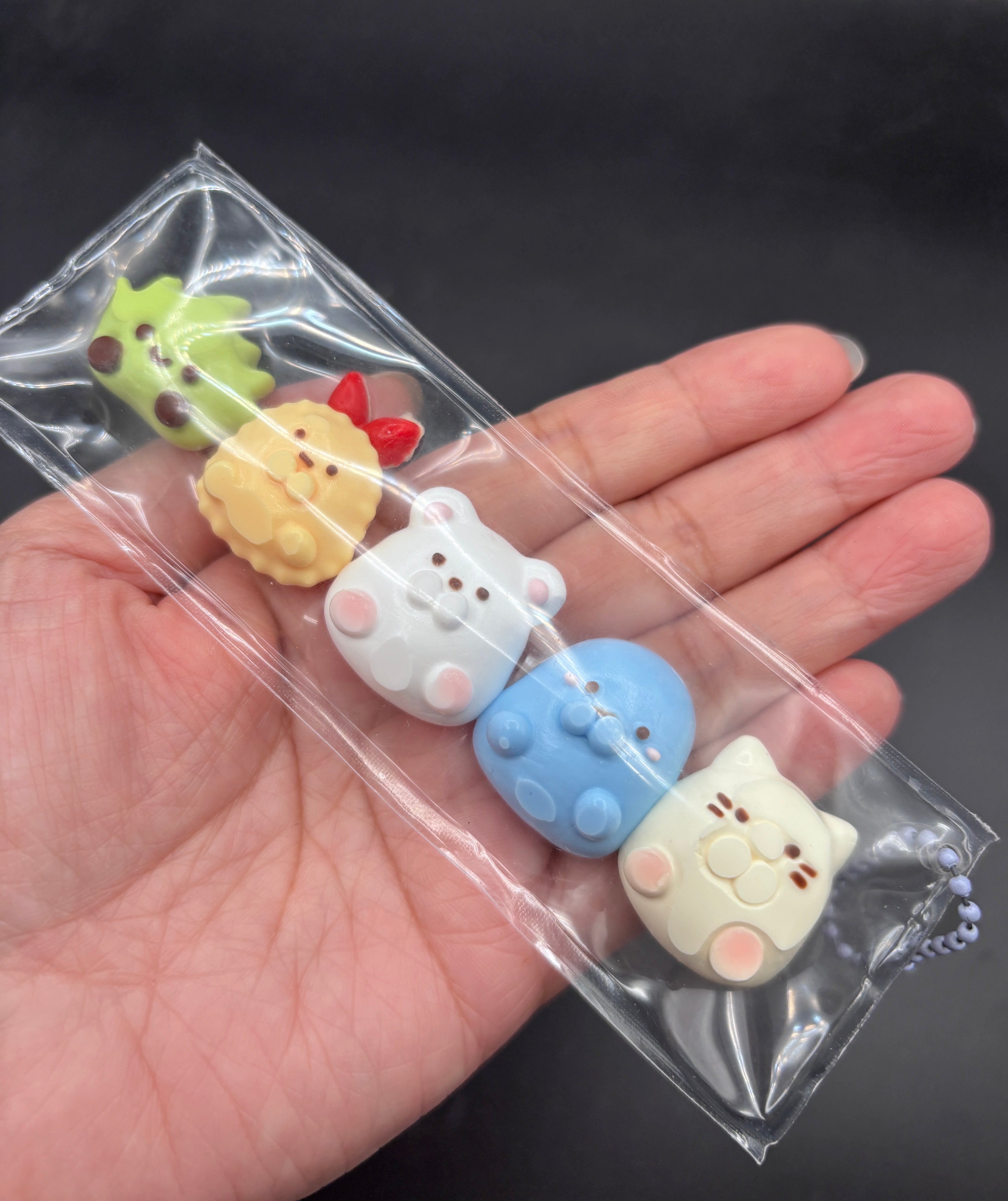 5 mini Sumikko Gurashi cute keychain Taba Squishy Toy