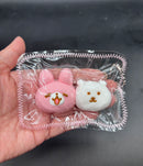 Pack of 2 kanahei and Jokebear keychain soft taba squishy