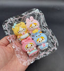 Pack of 4 cute marshmellow cat hoodies mini taba