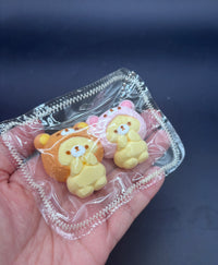 Pack of 2 mini keychain bear twins Taba squishy toy