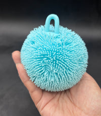 Large crunchy Lego fuzzy ball blue stressball