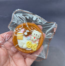 Small keychain- cereal bowl of Rilakkuma soft taba squishy