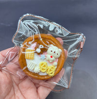 Small keychain- cereal bowl of Rilakkuma soft taba squishy