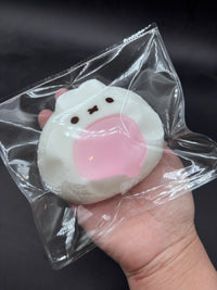 Super soft water x cream textured bunny bun taba