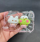 puppy and frog twins cute mini taba keychain