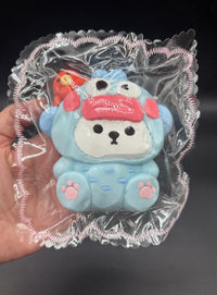 Cute hangyodon hoodie bear  taba squishy