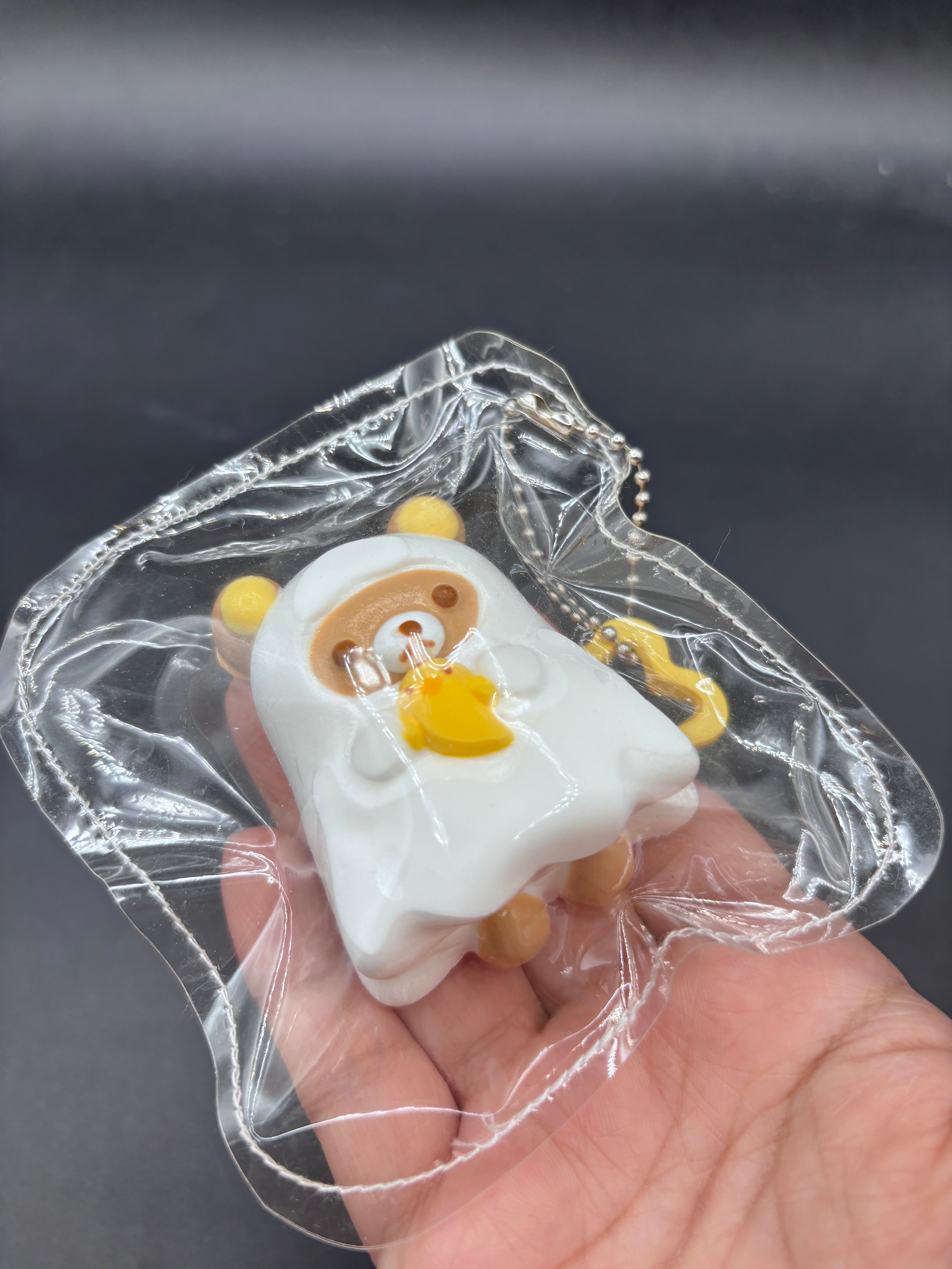 Rilakkuma ghost  taba squishy keychain