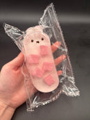 Super cute half clear peach coconut jelly Miffy taba squishy