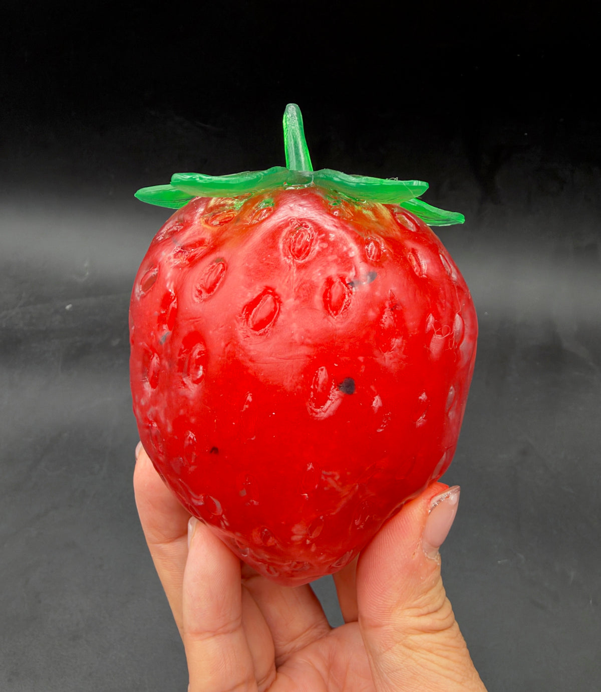 Jumbo thick moldable slushy strawberry stressball