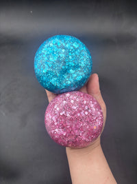 Disco glitter ball- slightly slushy stressball