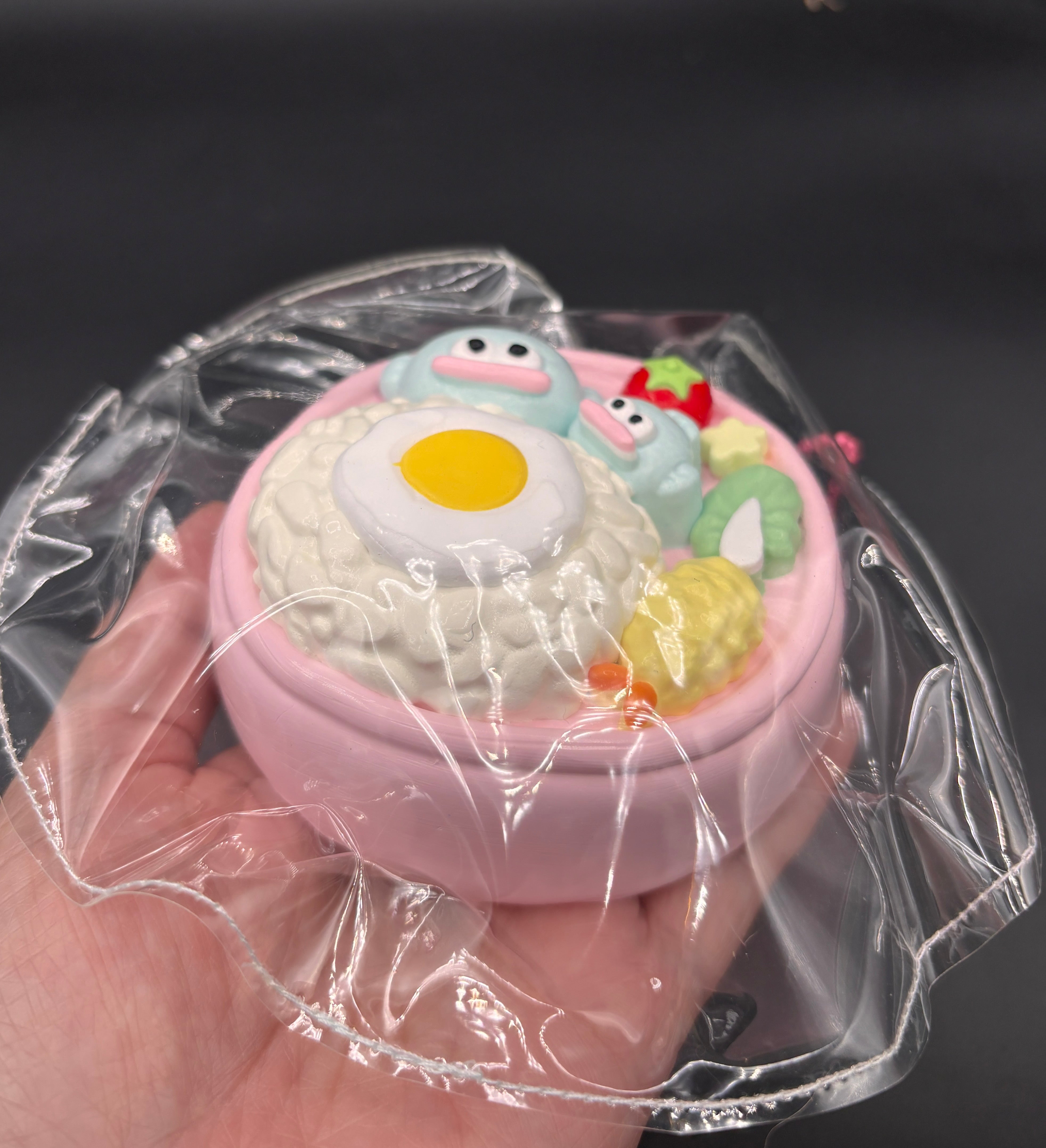 Cute detailed hangyodon bento box soft taba squishy