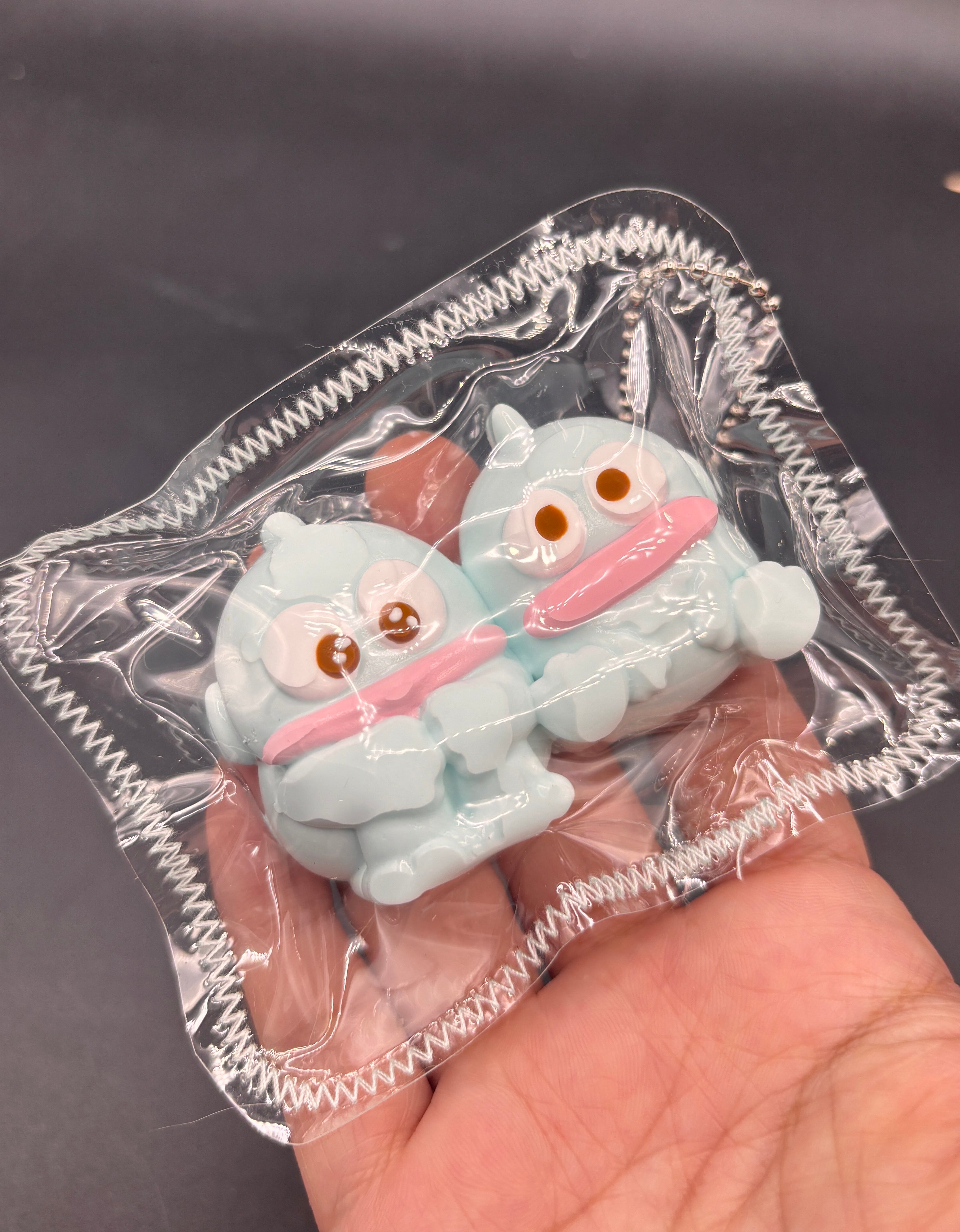 Hangyodon twins set mini taba squishy keychain