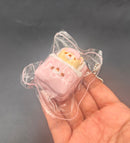 Cute mini Korilakkuma bed keychain taba squishy