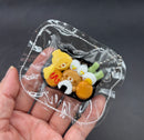 Cute detailed mini keychain bear bento box taba