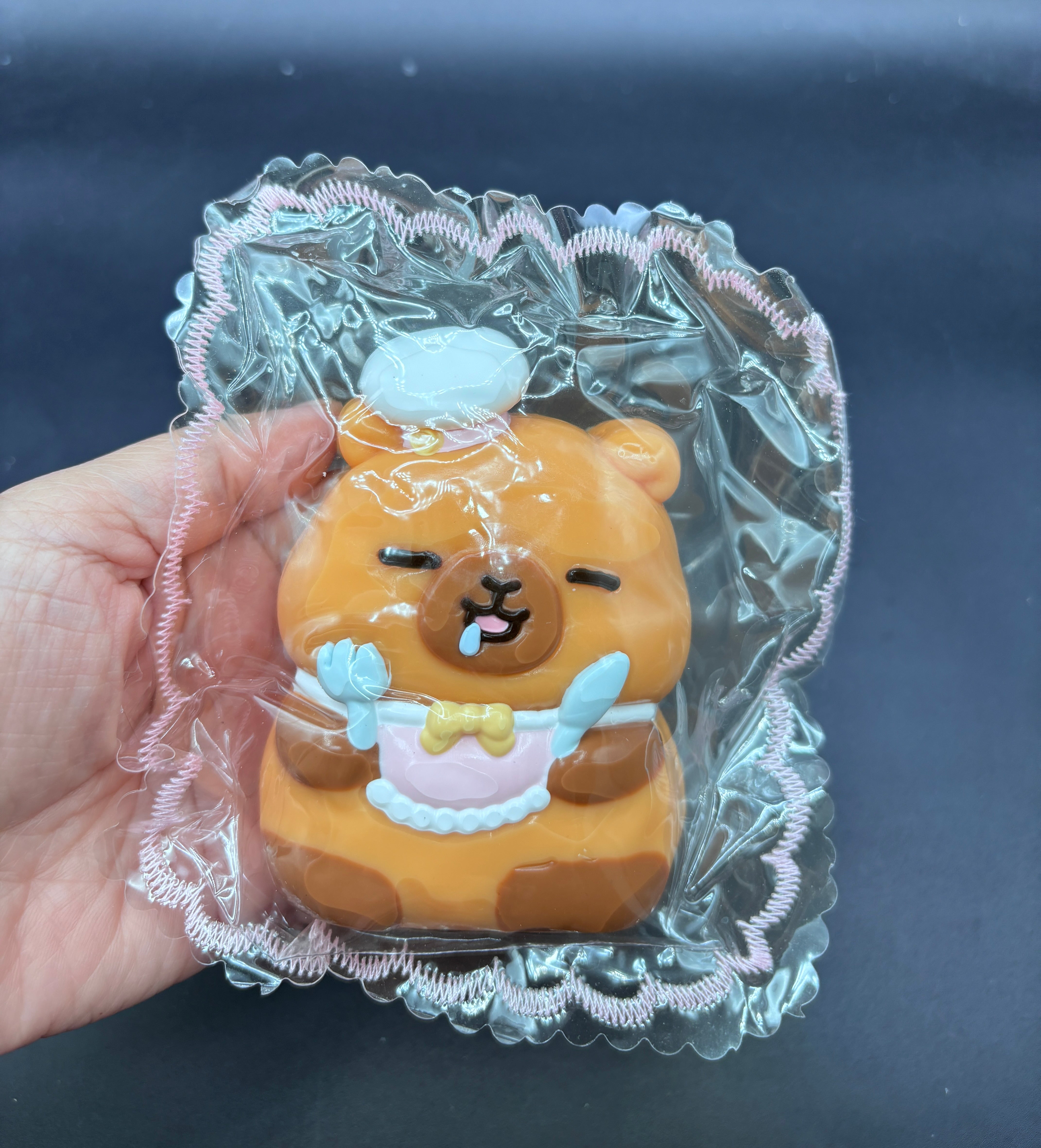 Cute large chef capybara taba squishy