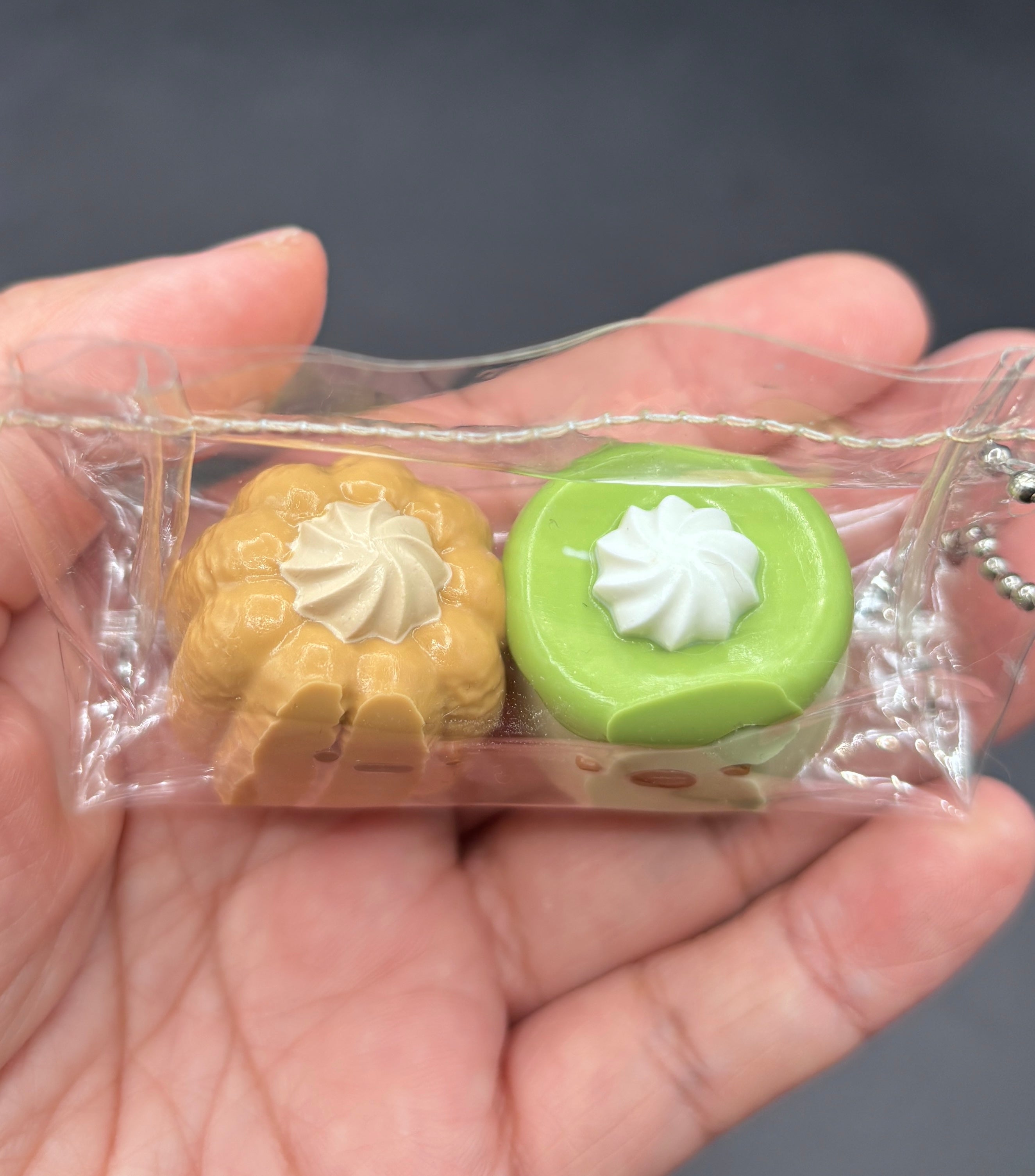 Cute mini keychain pudding tabas