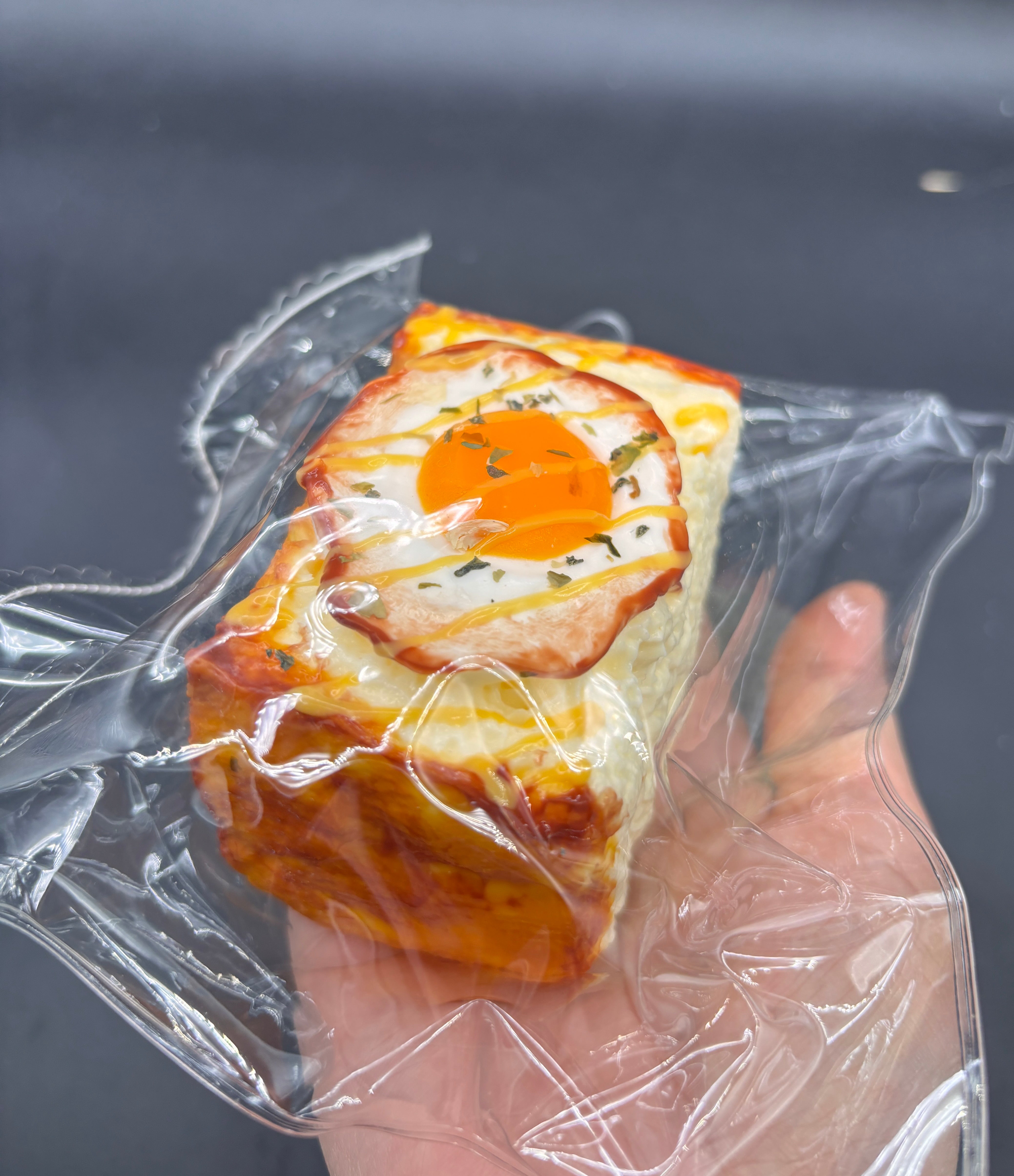 Frozen butter new detailed realistic egg toast taba squishy