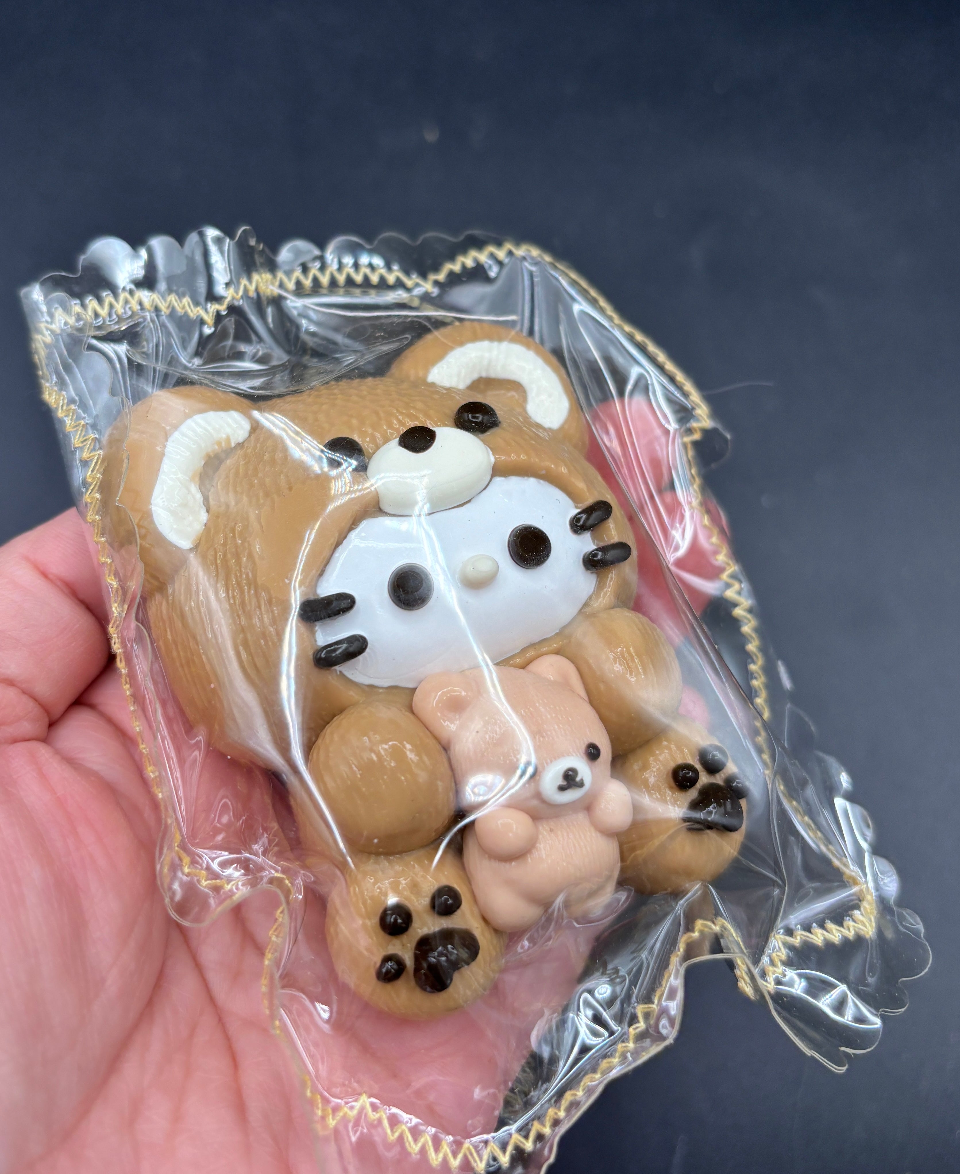 kitty bear with baby Rilakkuma Taba Squishy Toy